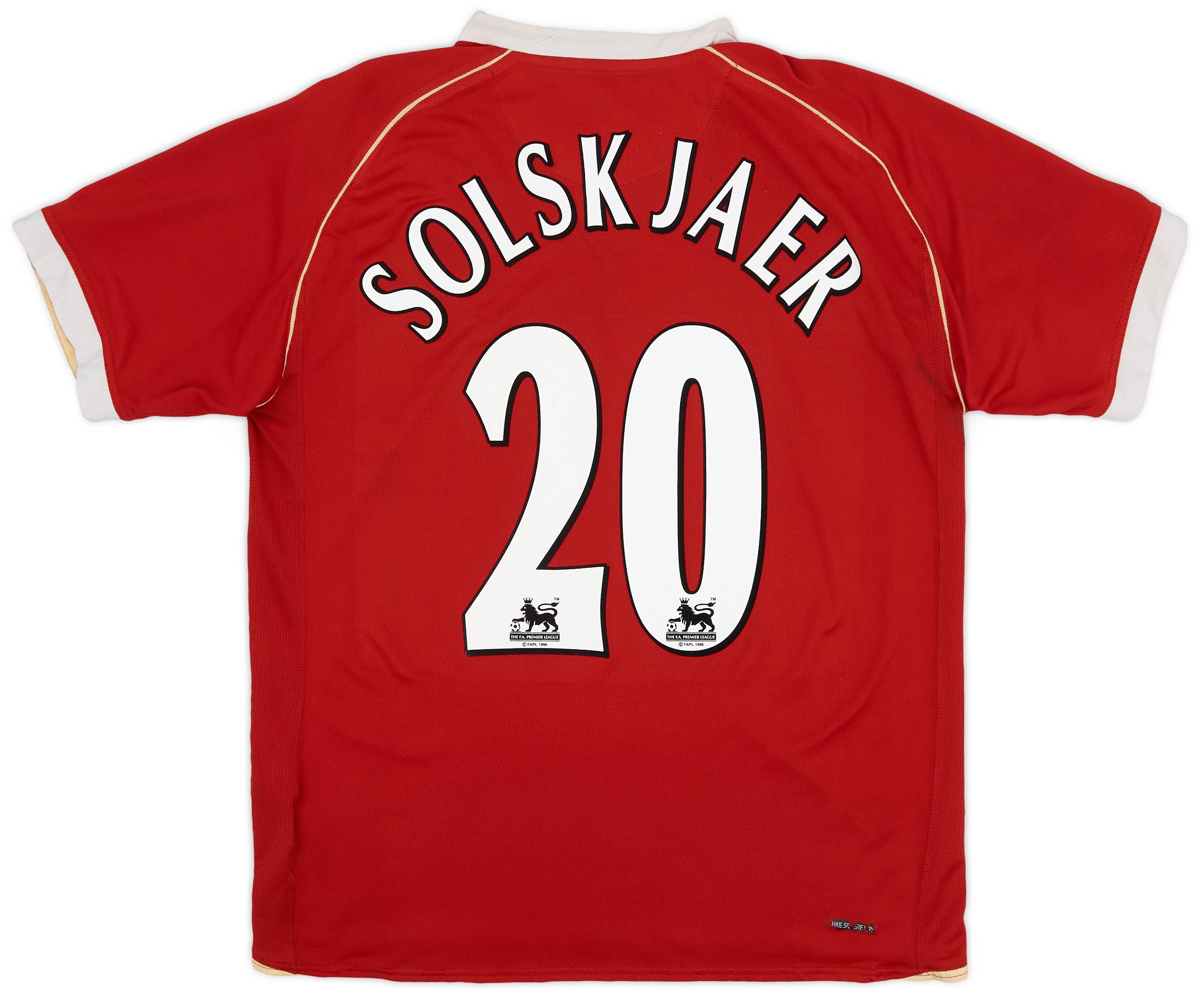 2006-07 Manchester United Home Shirt Solskjaer #20 - 4/10 - (L)