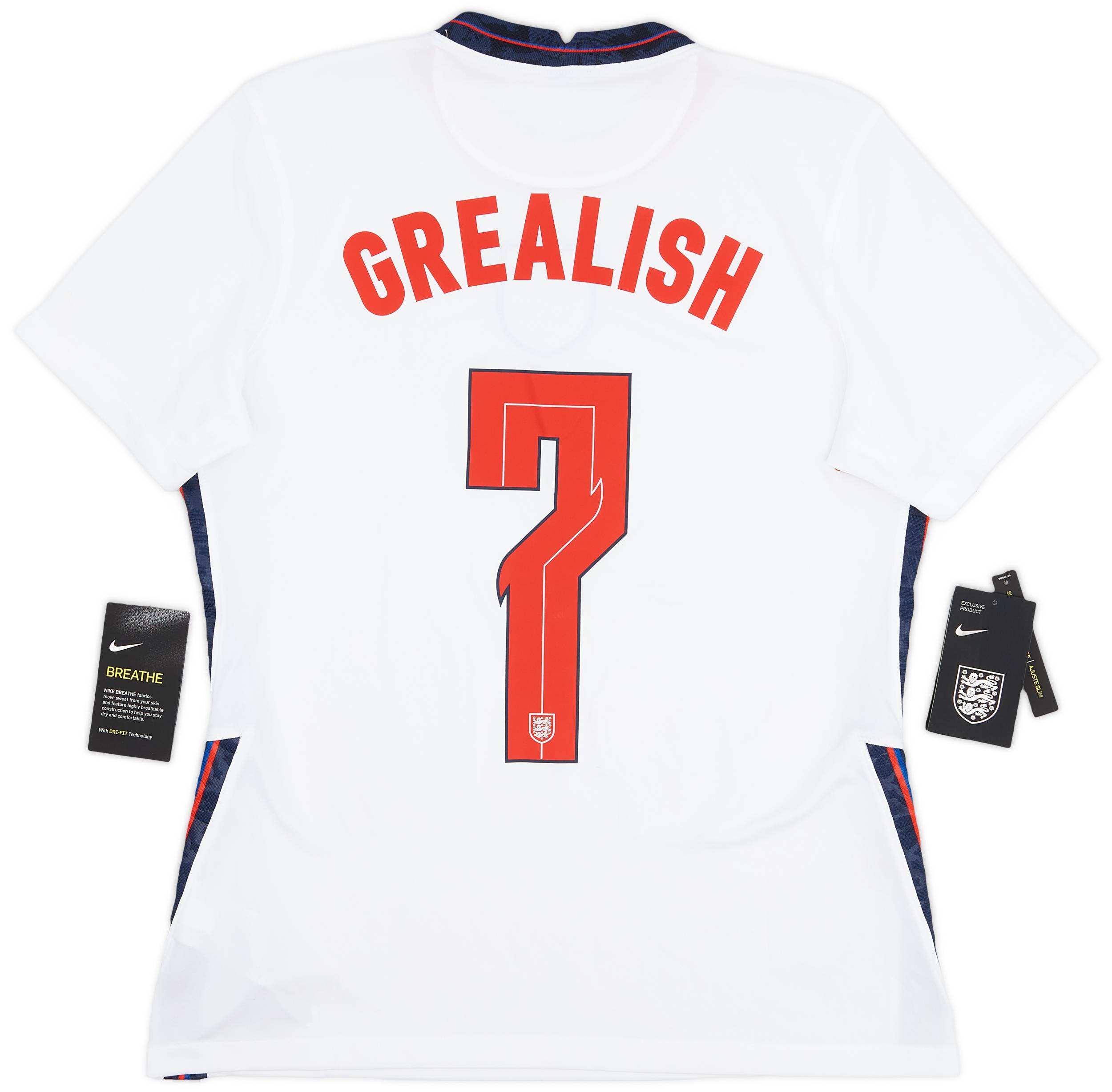 2020-22 England Home Shirt Grealish #7 (Women's L)