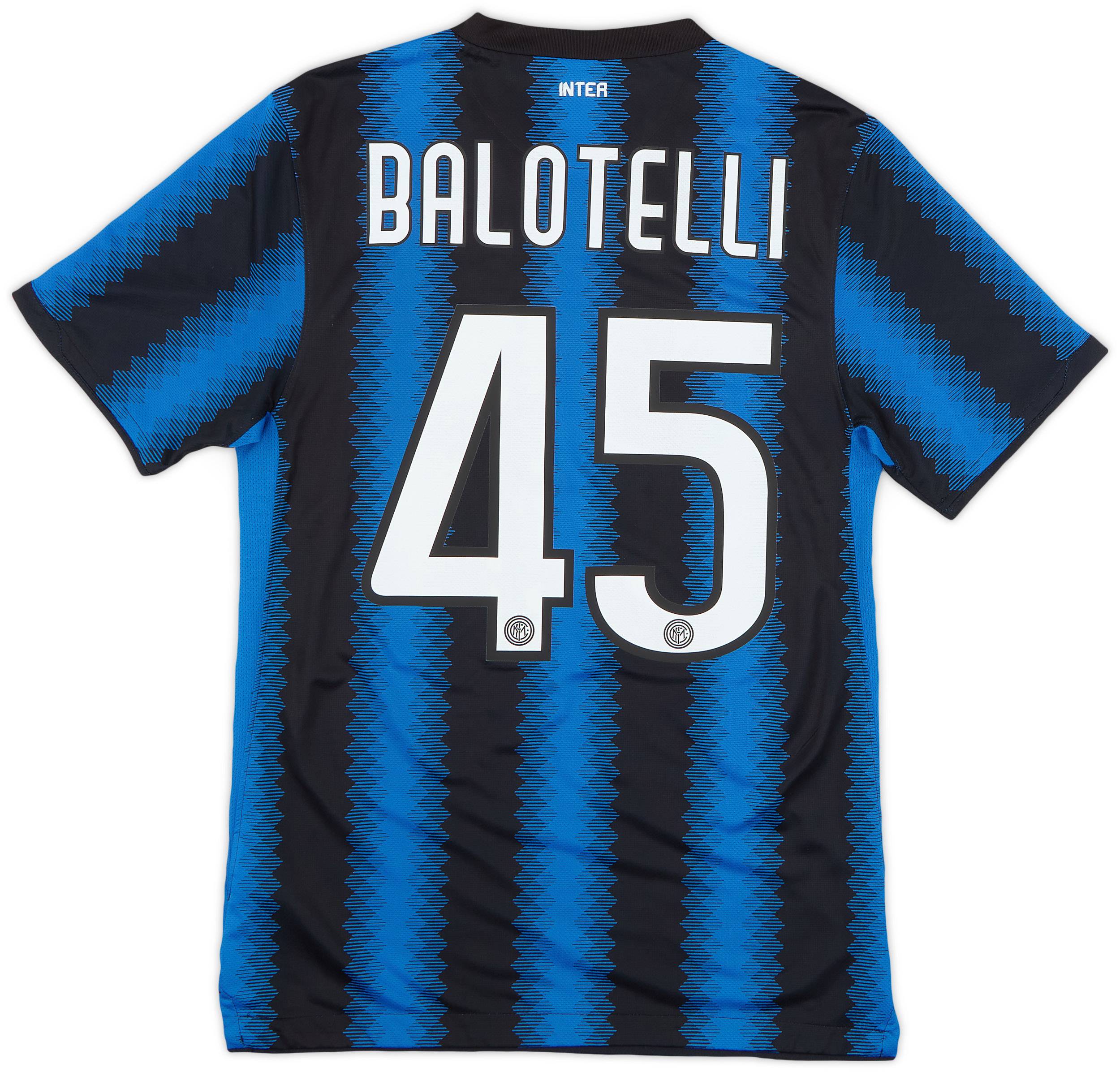 2010-11 Inter Milan Home Shirt Balotelli #45 - 8/10 - (S)