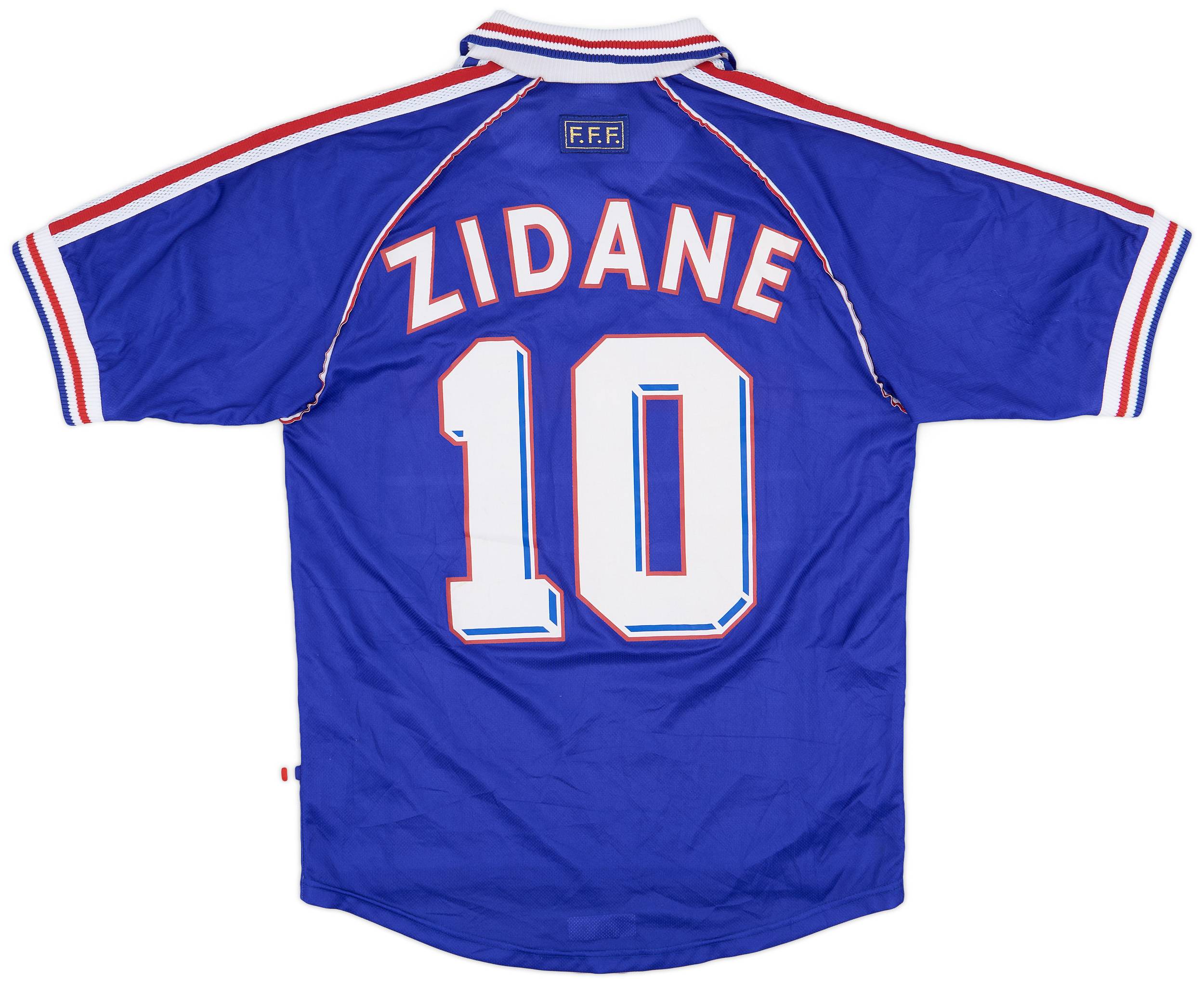 1998-00 France Home Shirt Zidane #10 - 8/10 - (S)