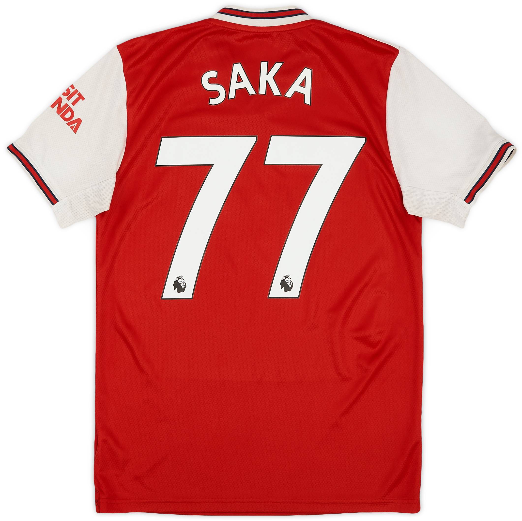 2019-20 Arsenal Home Shirt Saka #77 - 6/10 - (S)