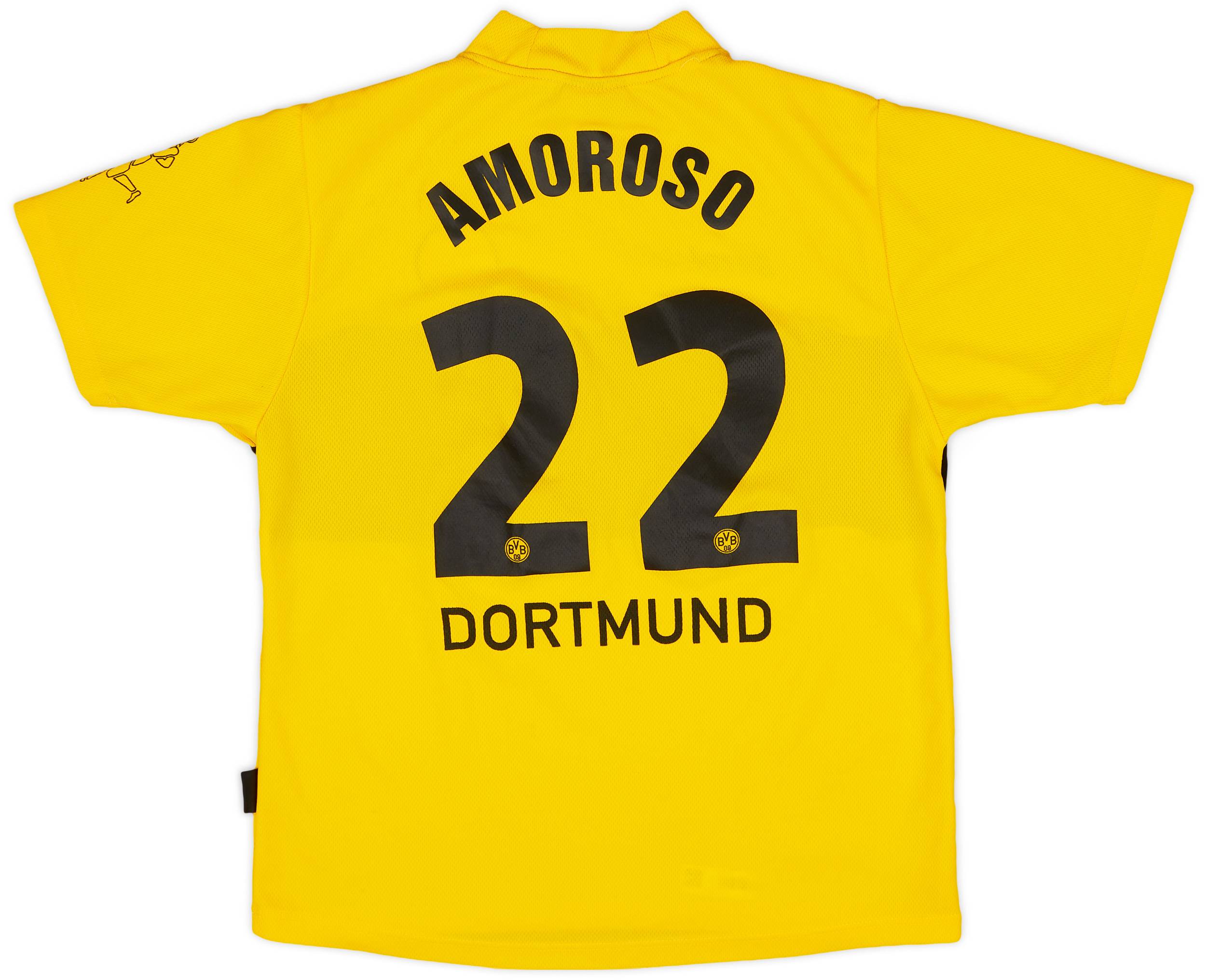 2002-03 Borussia Dortmund Home Shirt Amoroso #22 - 6/10 - (XL.Boys)