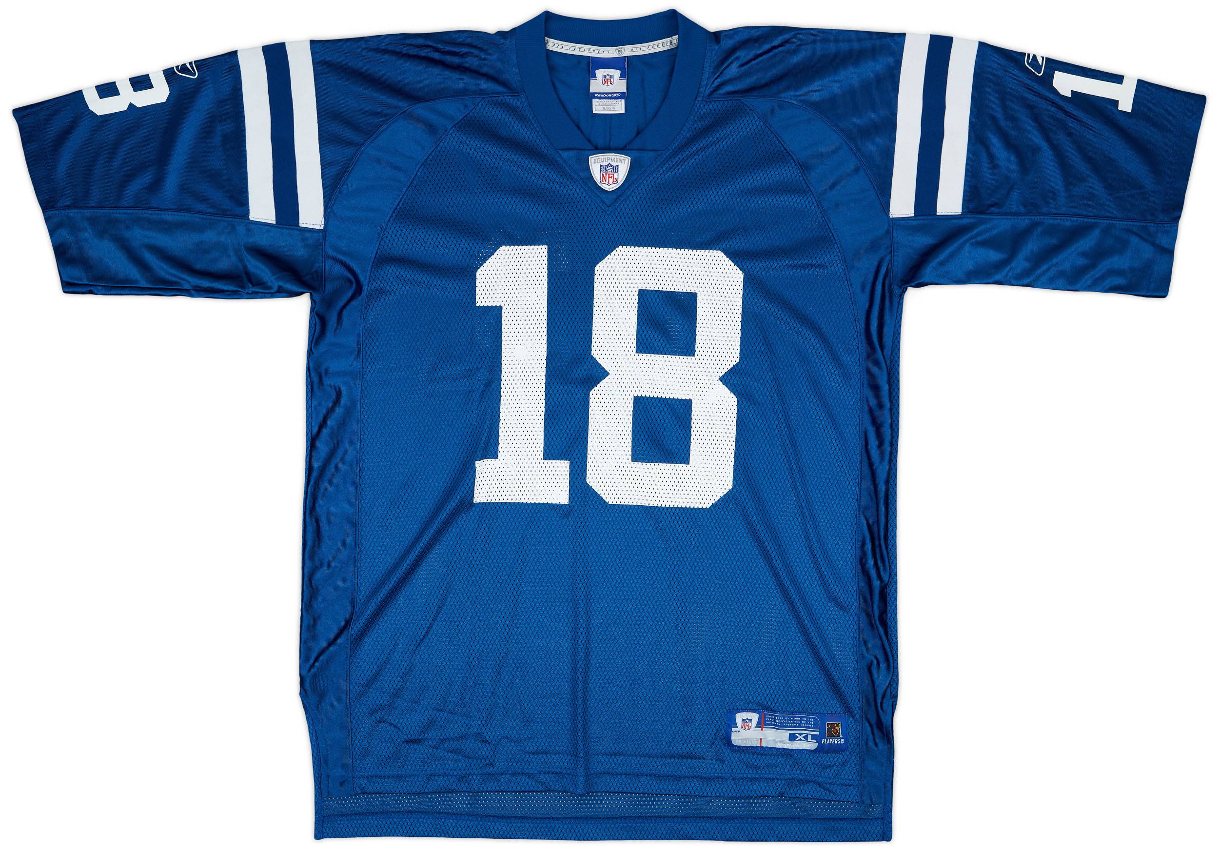 2005-06 Indianapolis Colts Manning #18 Reebok On Field Home Jersey - 9/10 - (XL)