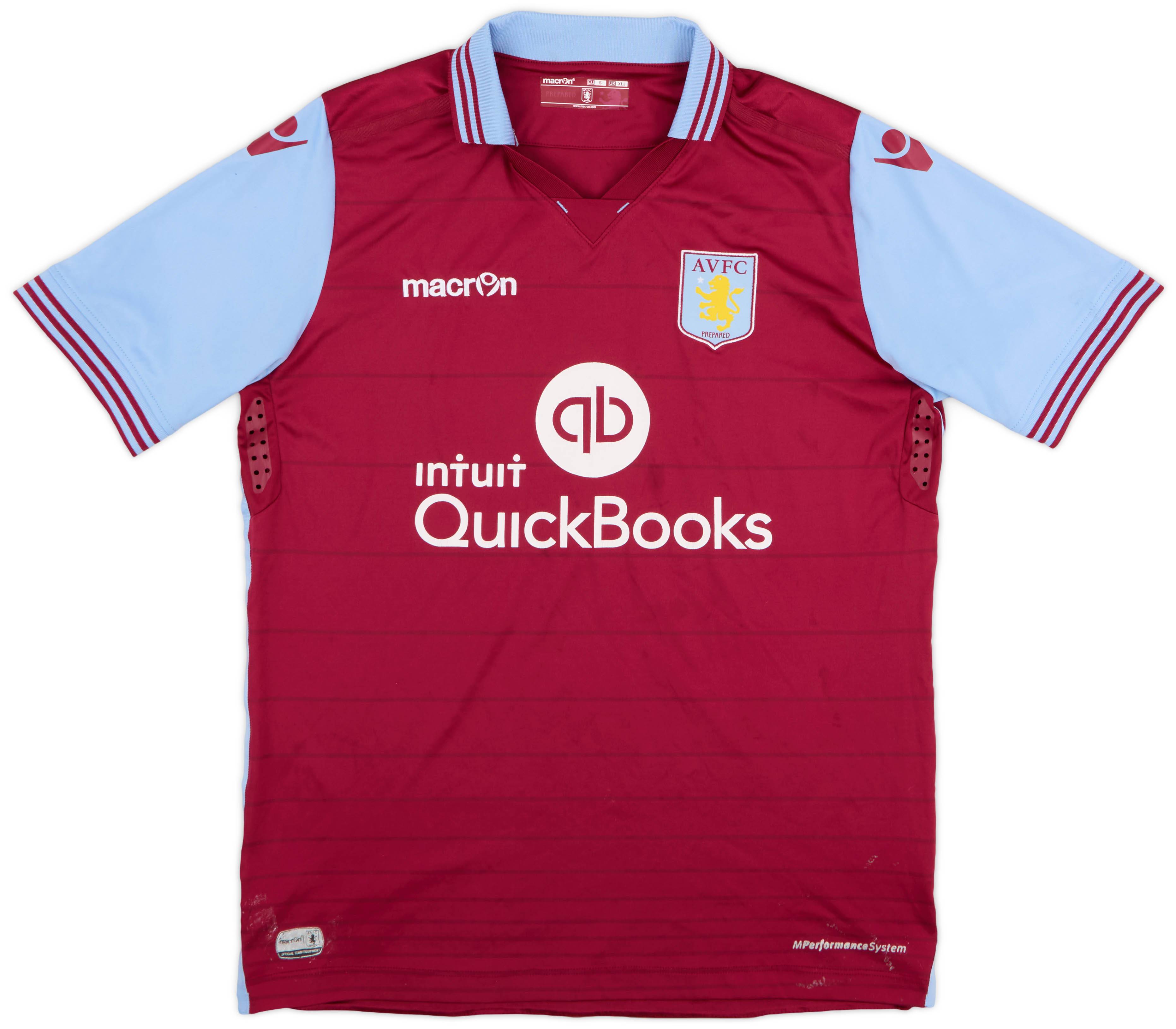 2015-16 Aston Villa Home Shirt - 9/10 - (XL.Boys)