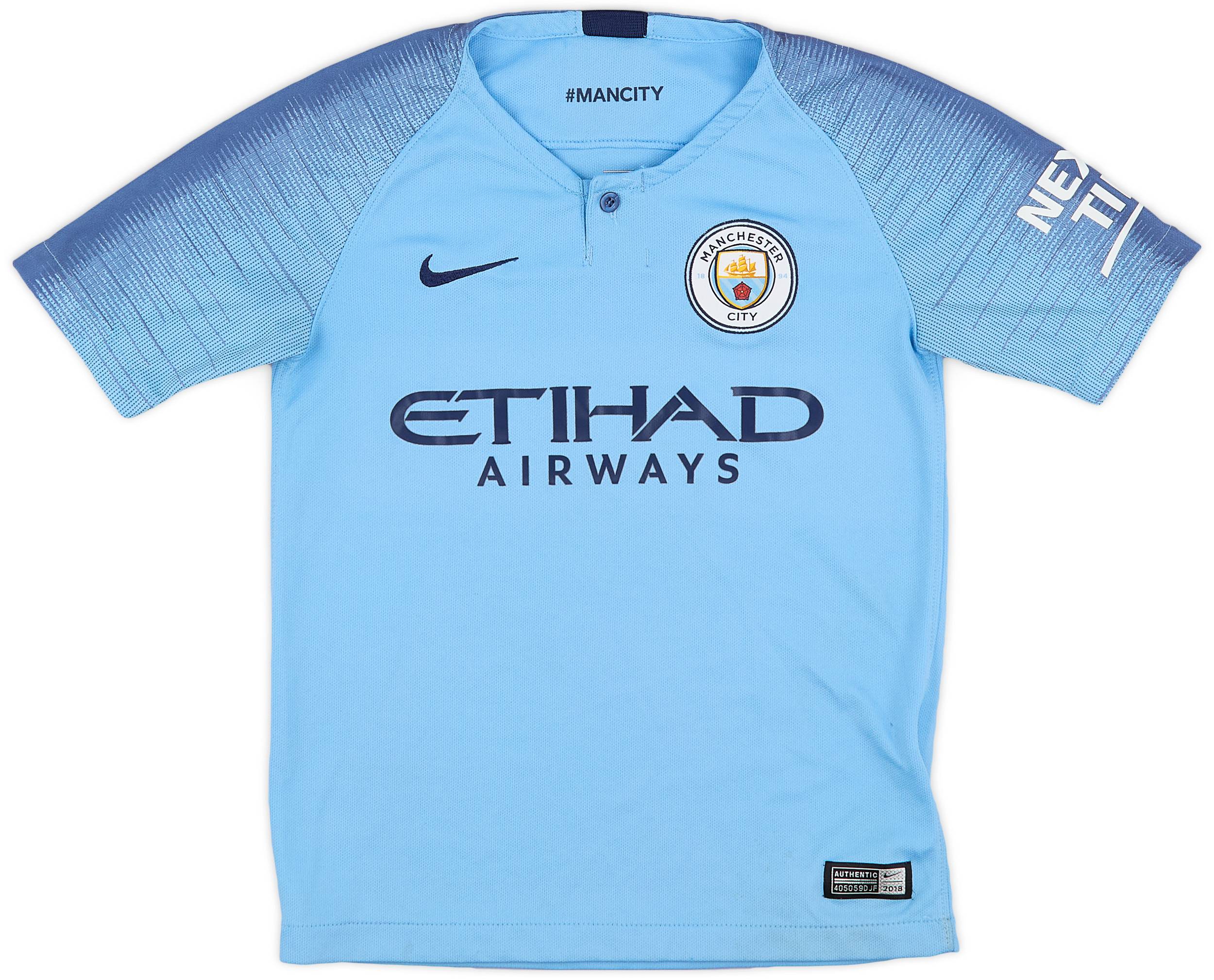 2018-19 Manchester City Home Shirt - 6/10 - (S.Boys)