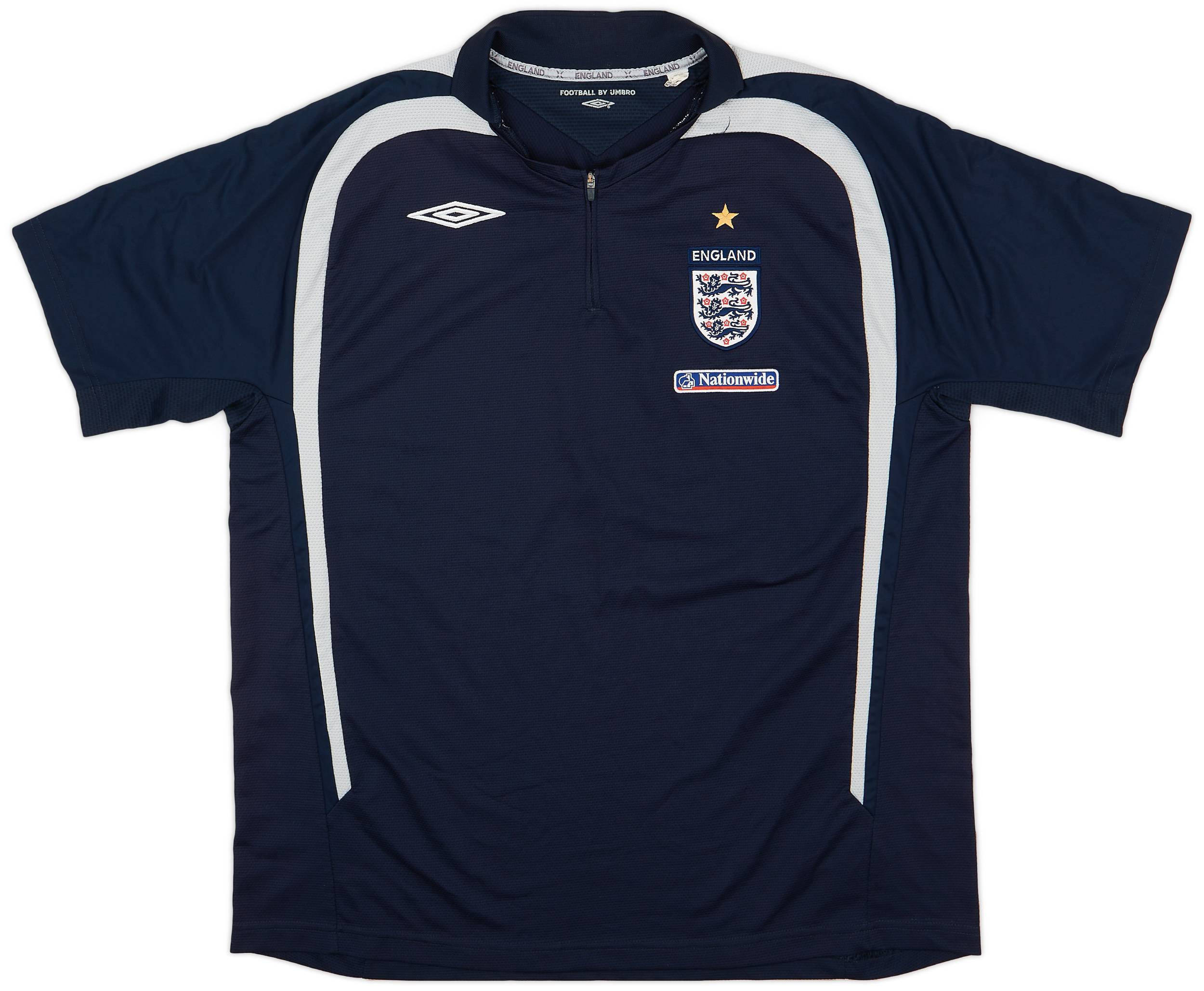 2005-06 England Umbro 1/4 Zip Training Shirt - 9/10 - (XL)