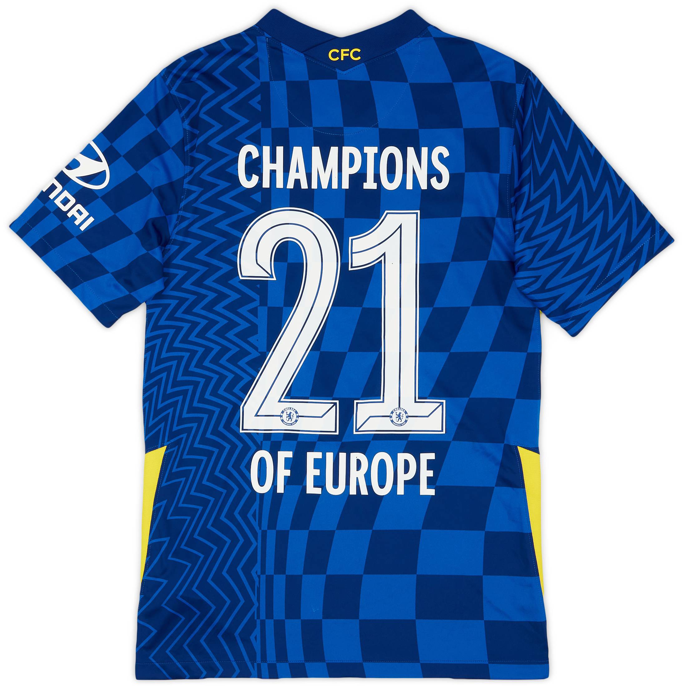 2021-22 Chelsea Home Shirt Champions #21 - 7/10 - (S)