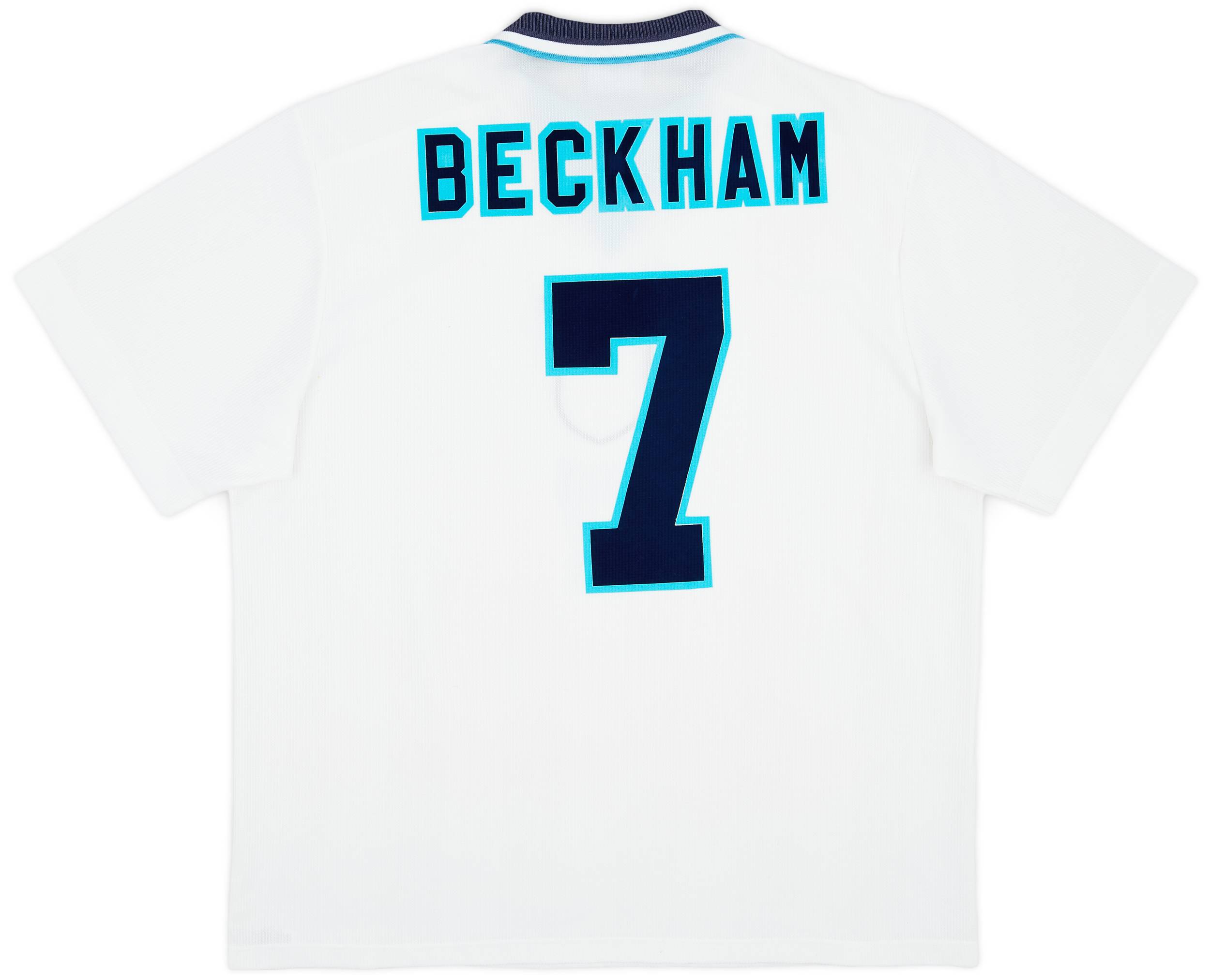 1995-97 England Home Shirt Beckham #7 - 8/10 - (XXL)