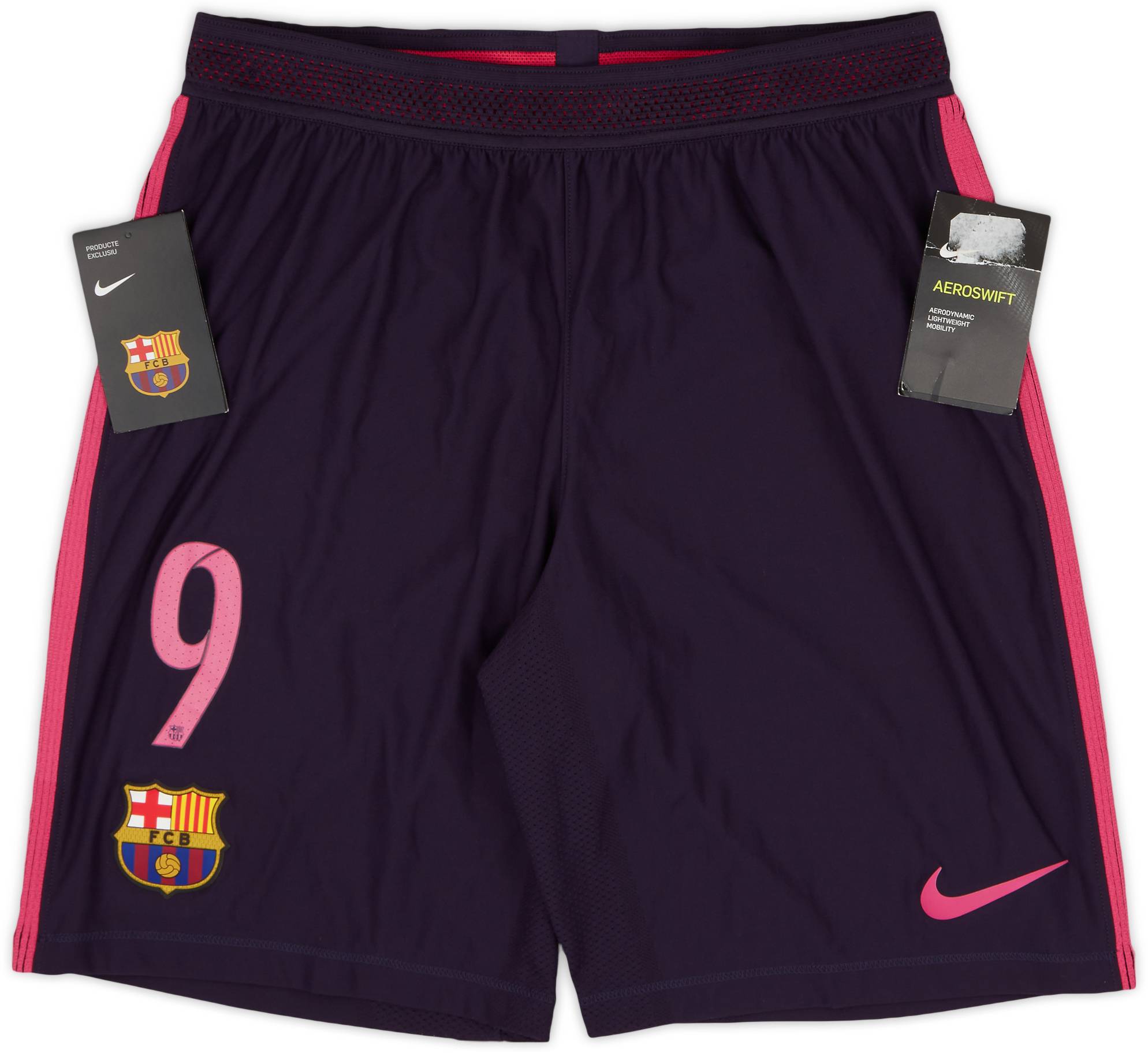 2016-17 Barcelona Player Issue Away Shorts #9 (Suarez) (M)