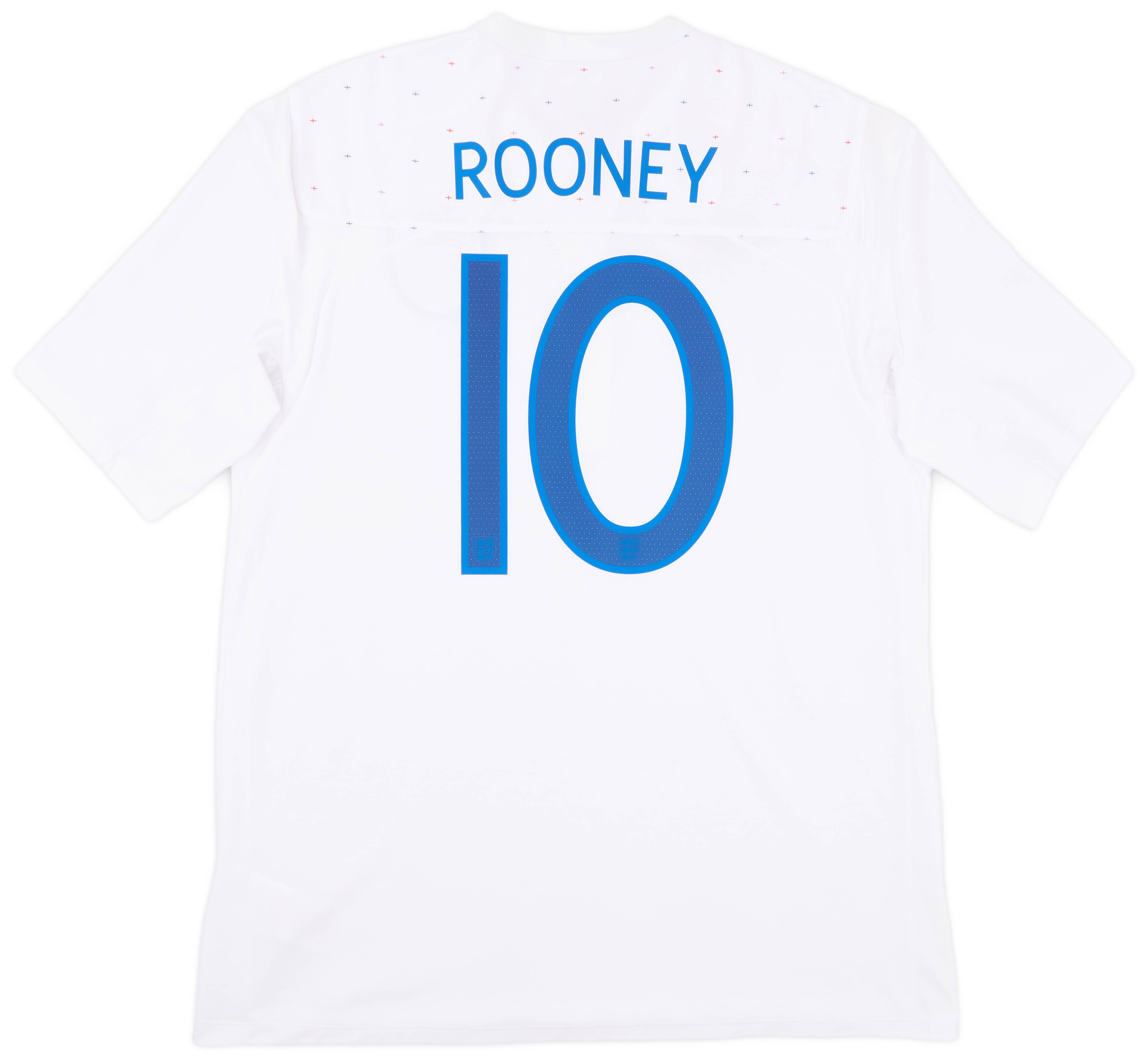 2010-11 England Home Shirt Rooney #10 - 9/10 - (L)