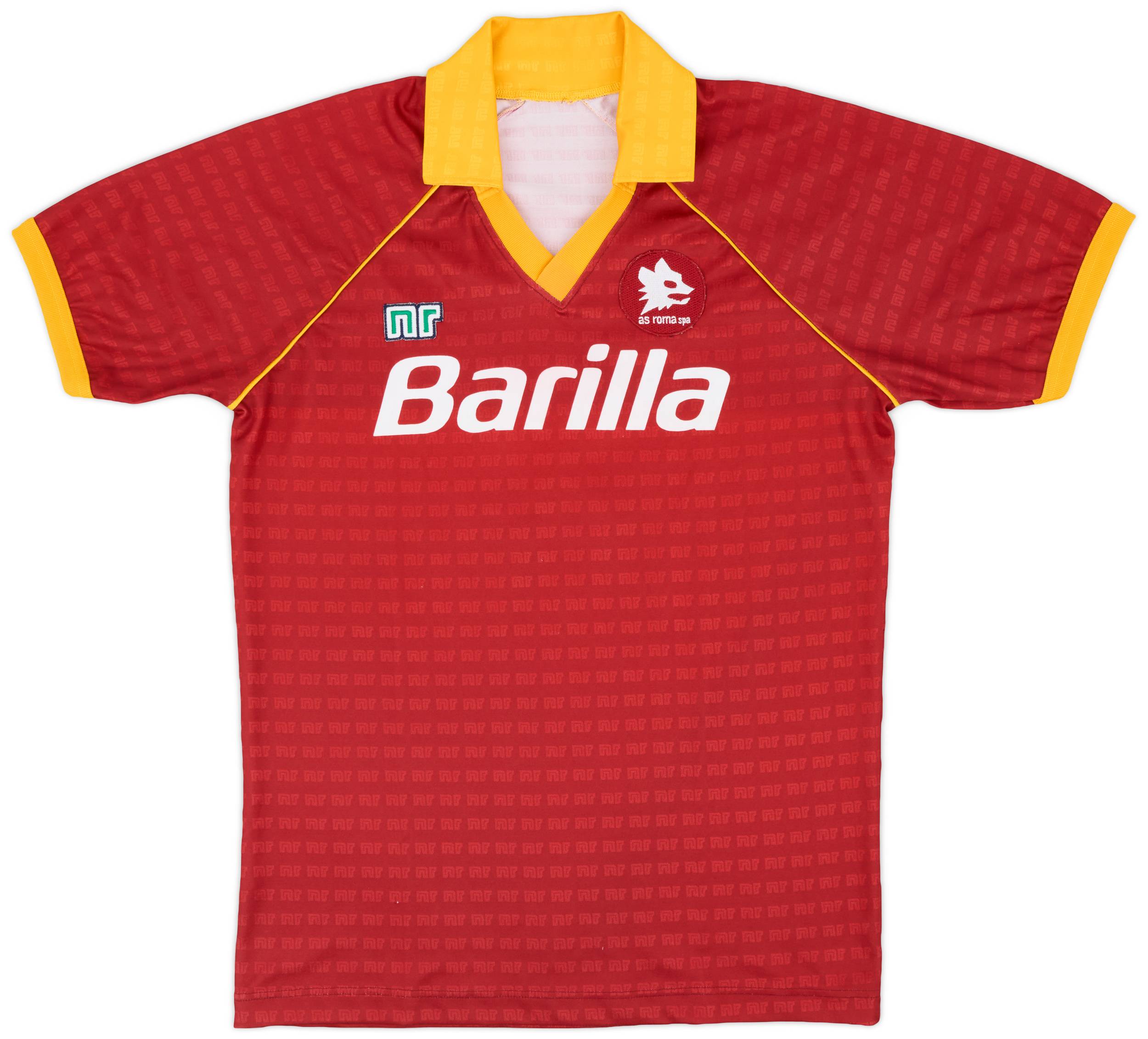 ビンテージ　ローマ　90-91 ユニフォーム 1990-91 Roma Home Shirt #9 - 6/10 - (L)