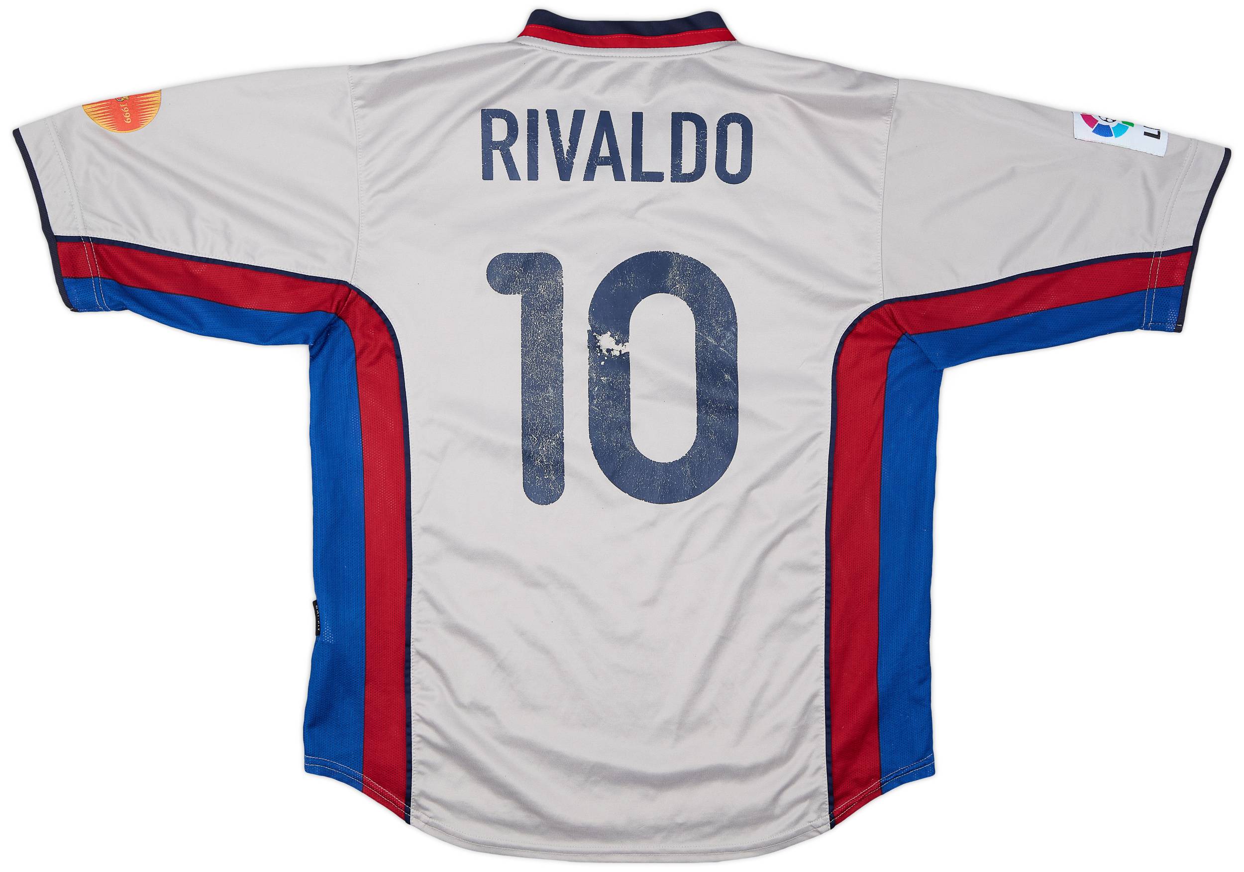 1998-01 Barcelona Away Shirt Rivaldo #10 - 5/10 - (L)