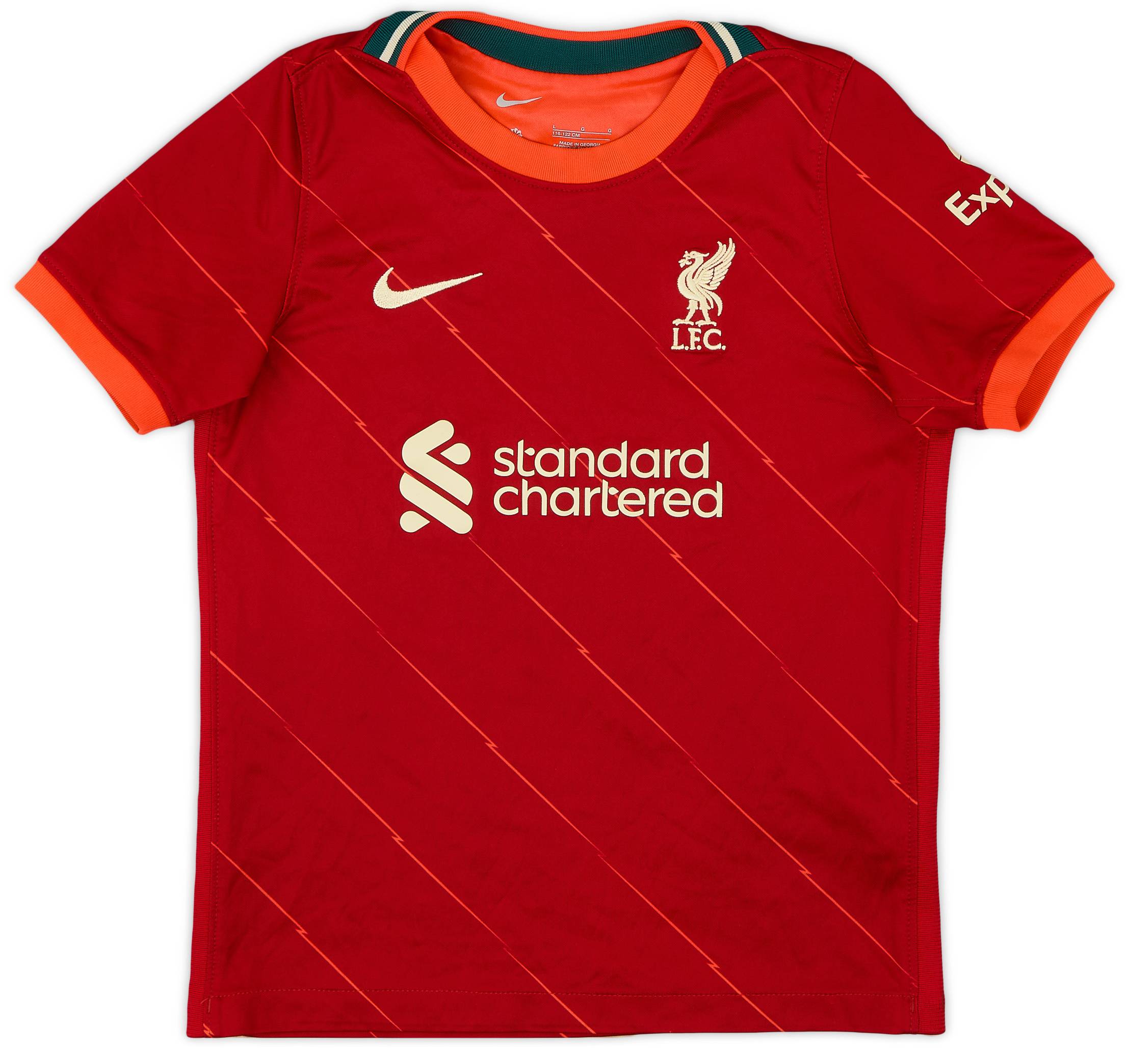 応援グッズ Liverpool FC Mens 2021-22 Liverpool Home Shirt - 8/10 - (L.Boys)