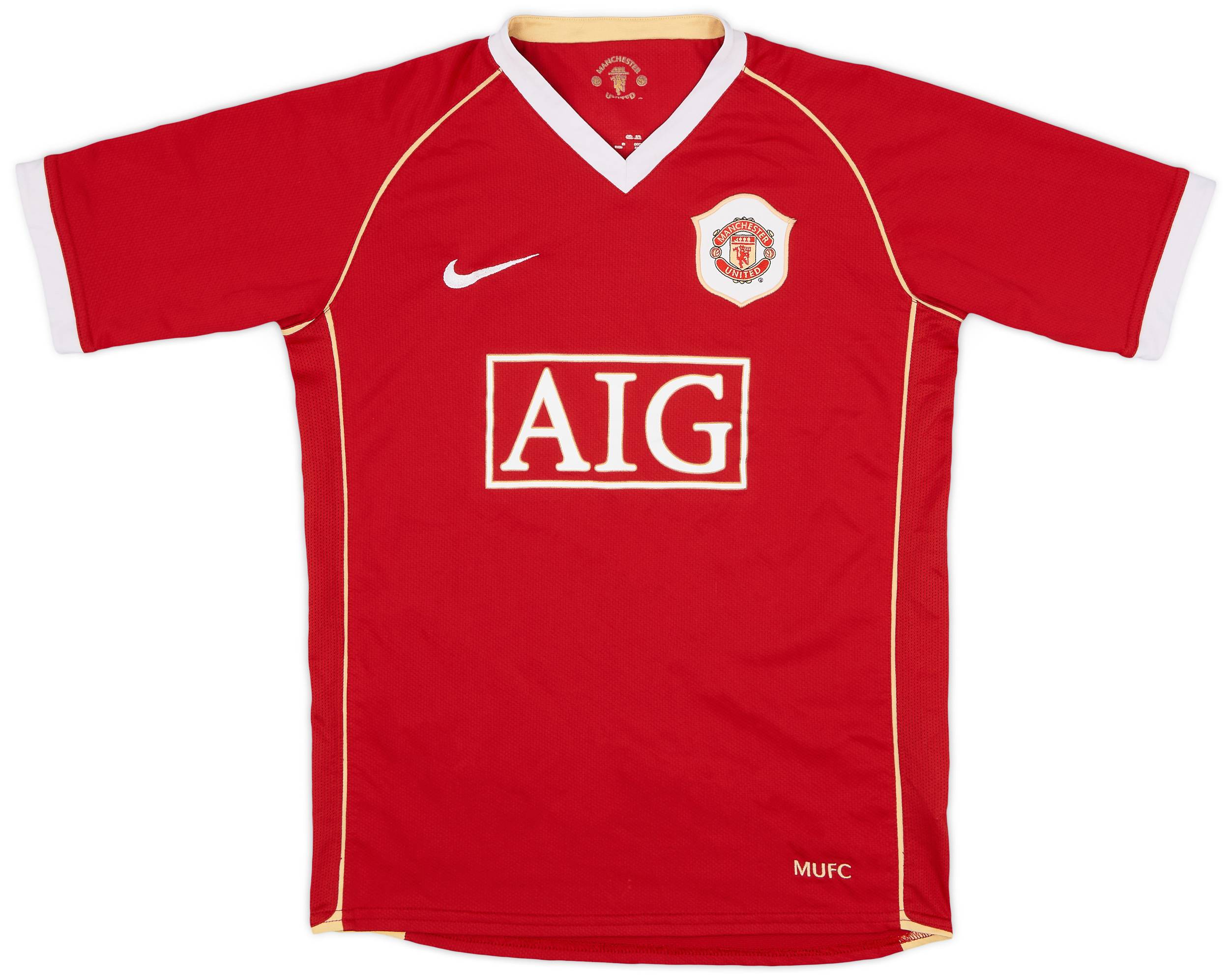2006-07 Manchester United Home Shirt - 8/10 - (L.Boys)