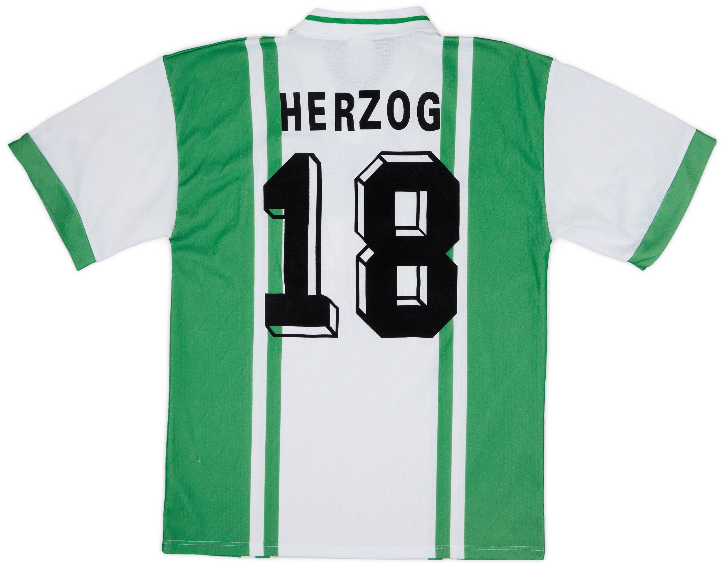 1996-97 Werder Bremen Home Shirt Herzog #18 - 6/10 - (S)
