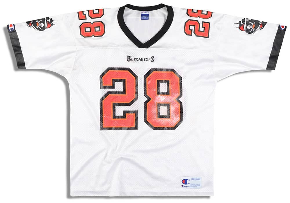 1997-00 Tampa Bay Buccaneers Dunn #28 Champion Jersey (Away) L