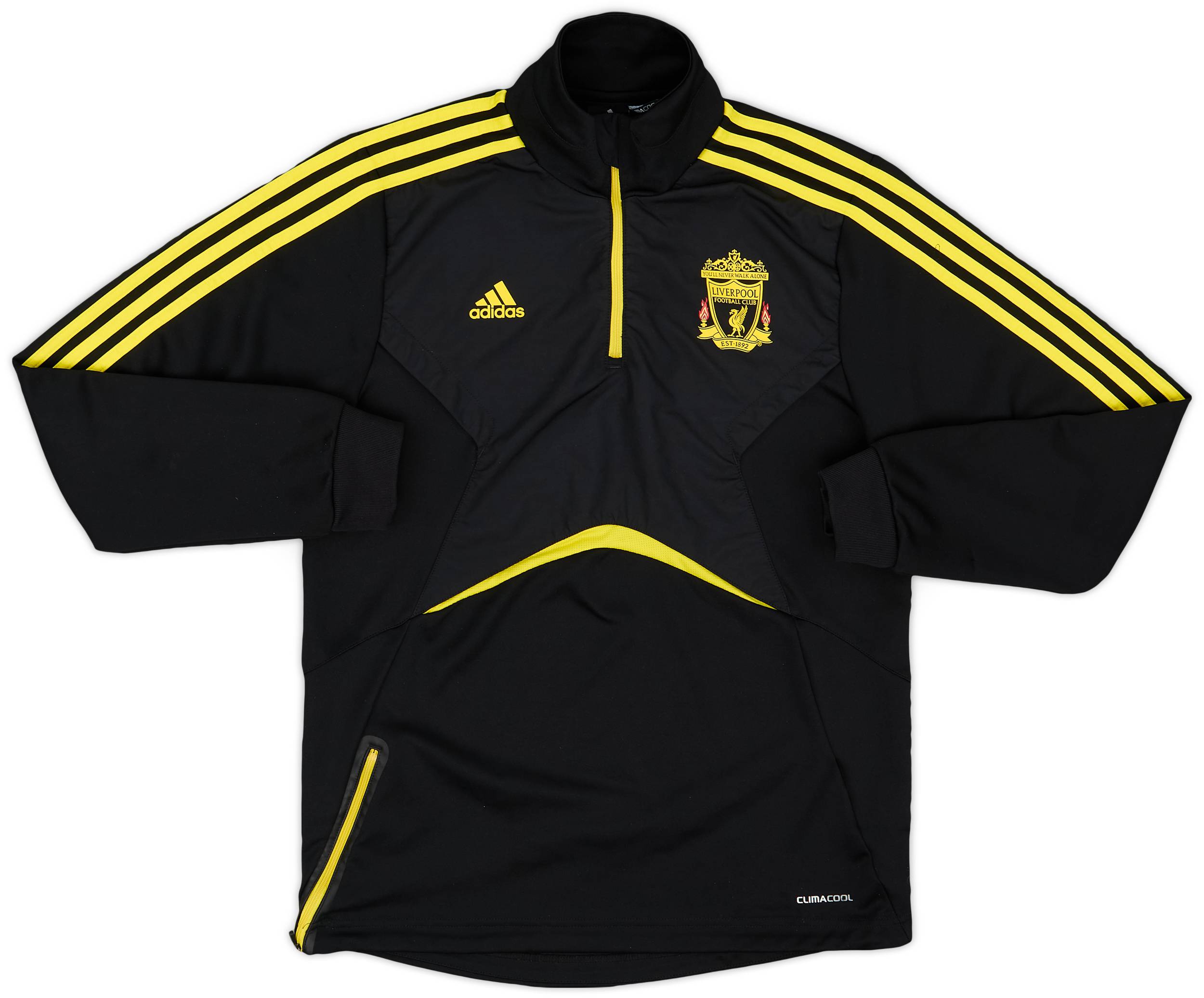 2010-11 Liverpool adidas 1/4 Zip Drill Top - 10/10 - (M)