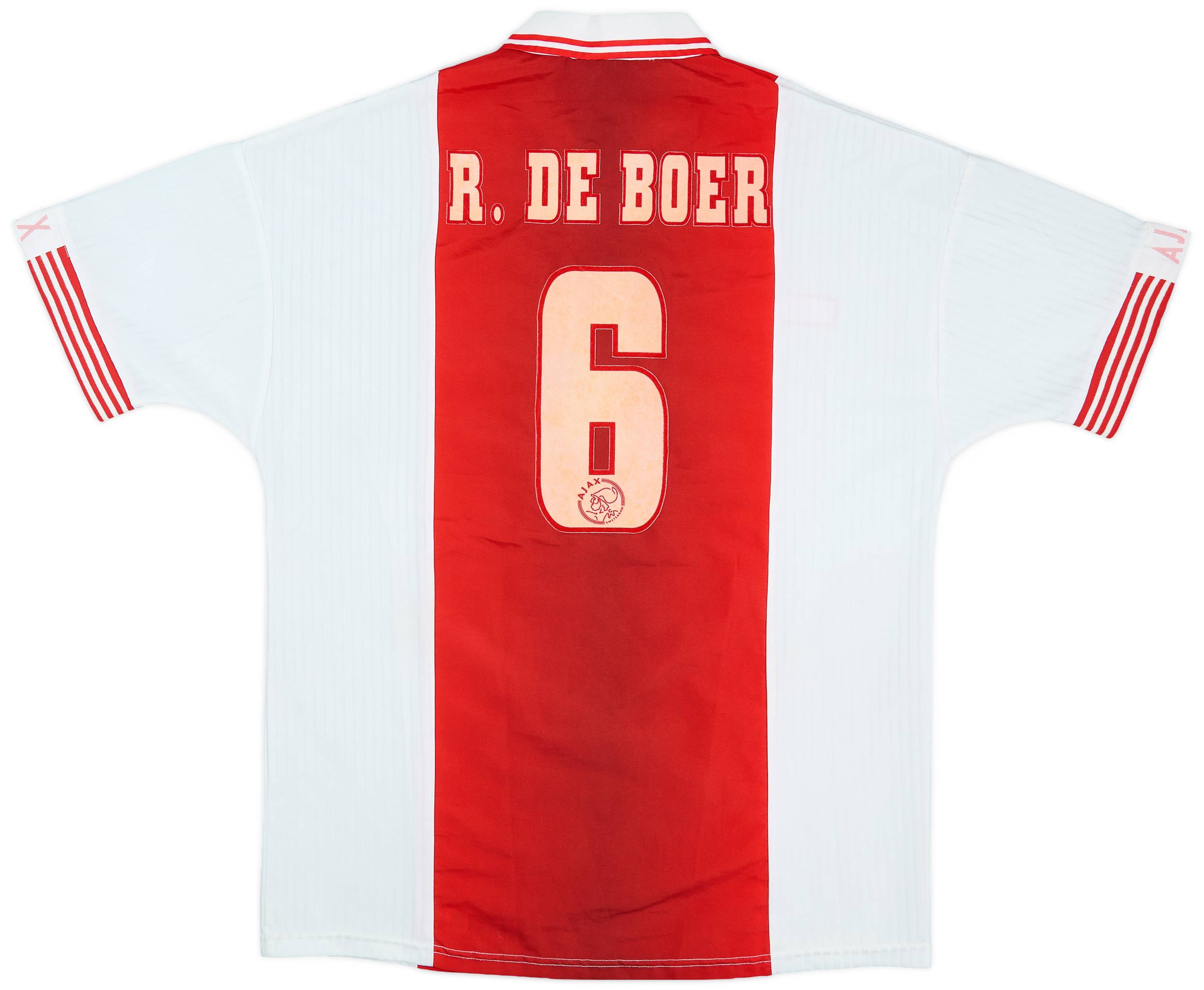 人気沸騰ブラドン Boer De R. Shirt Home Ajax 1997-98 #6 (L) - 6/10 - ウェア