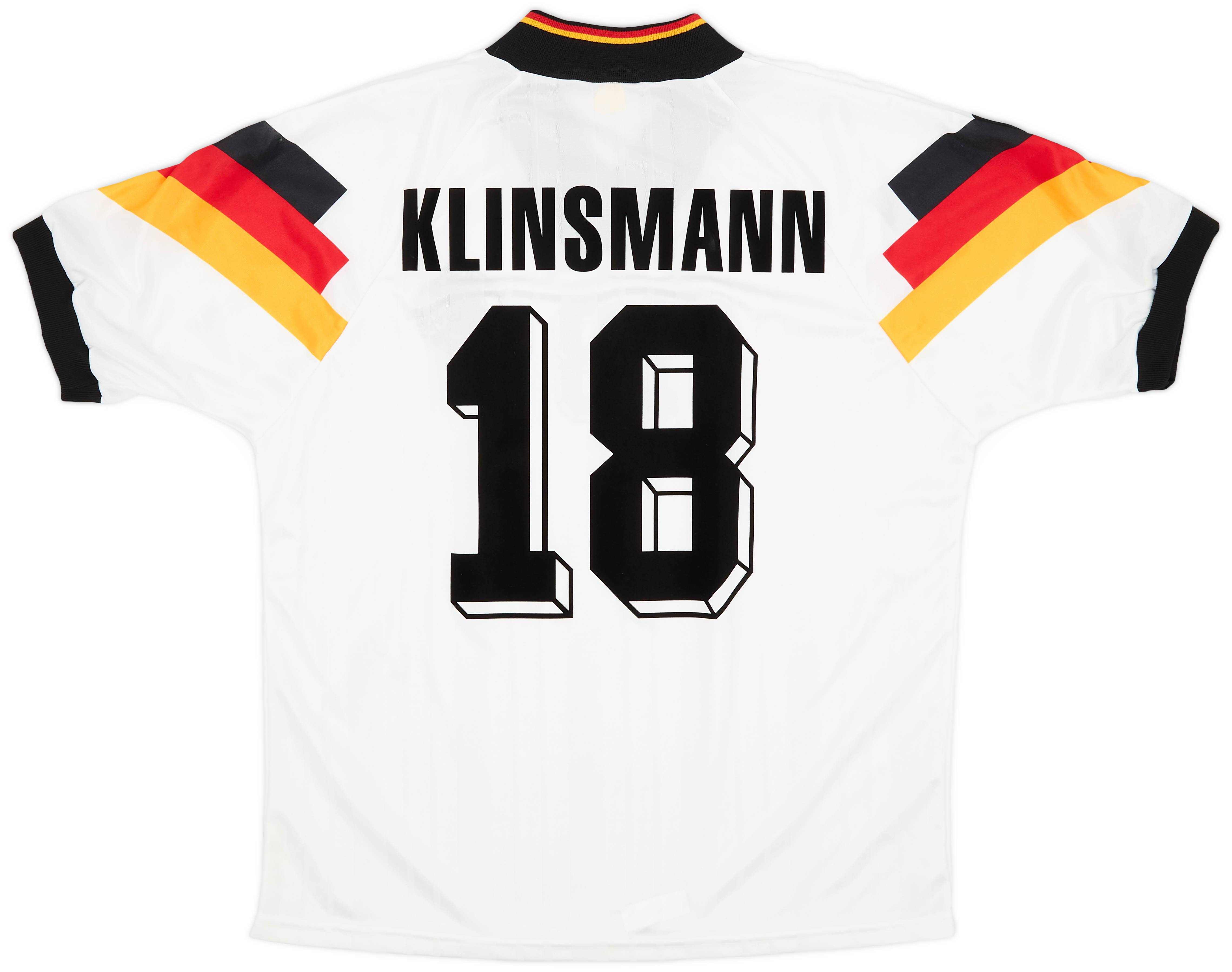 1992-94 Germany Home Shirt Klinsmann #18 - 9/10 - (M/L)
