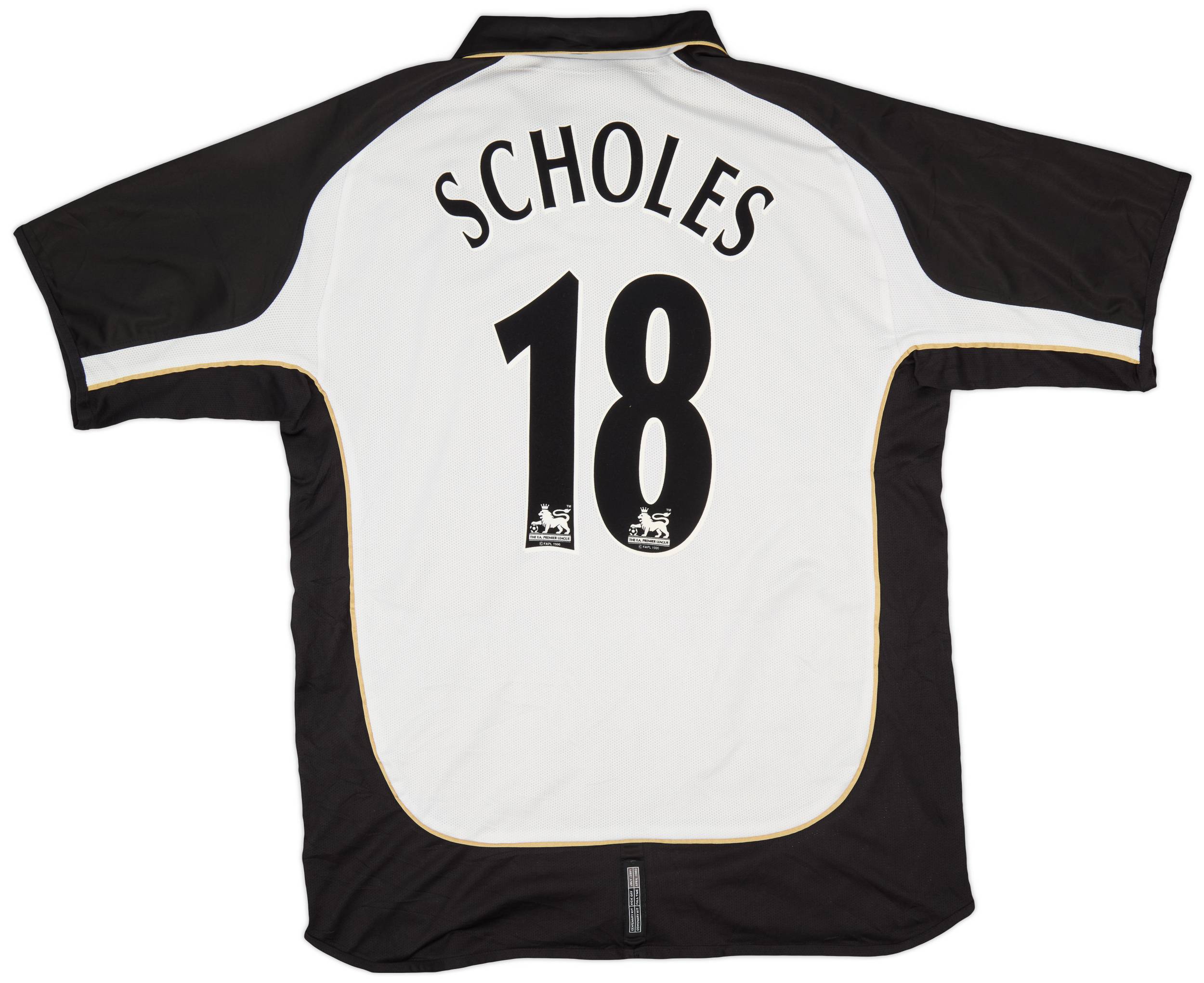 2001-02 Manchester United Centenary Away/Third Shirt Scholes #18 - 8/10 - (XL)