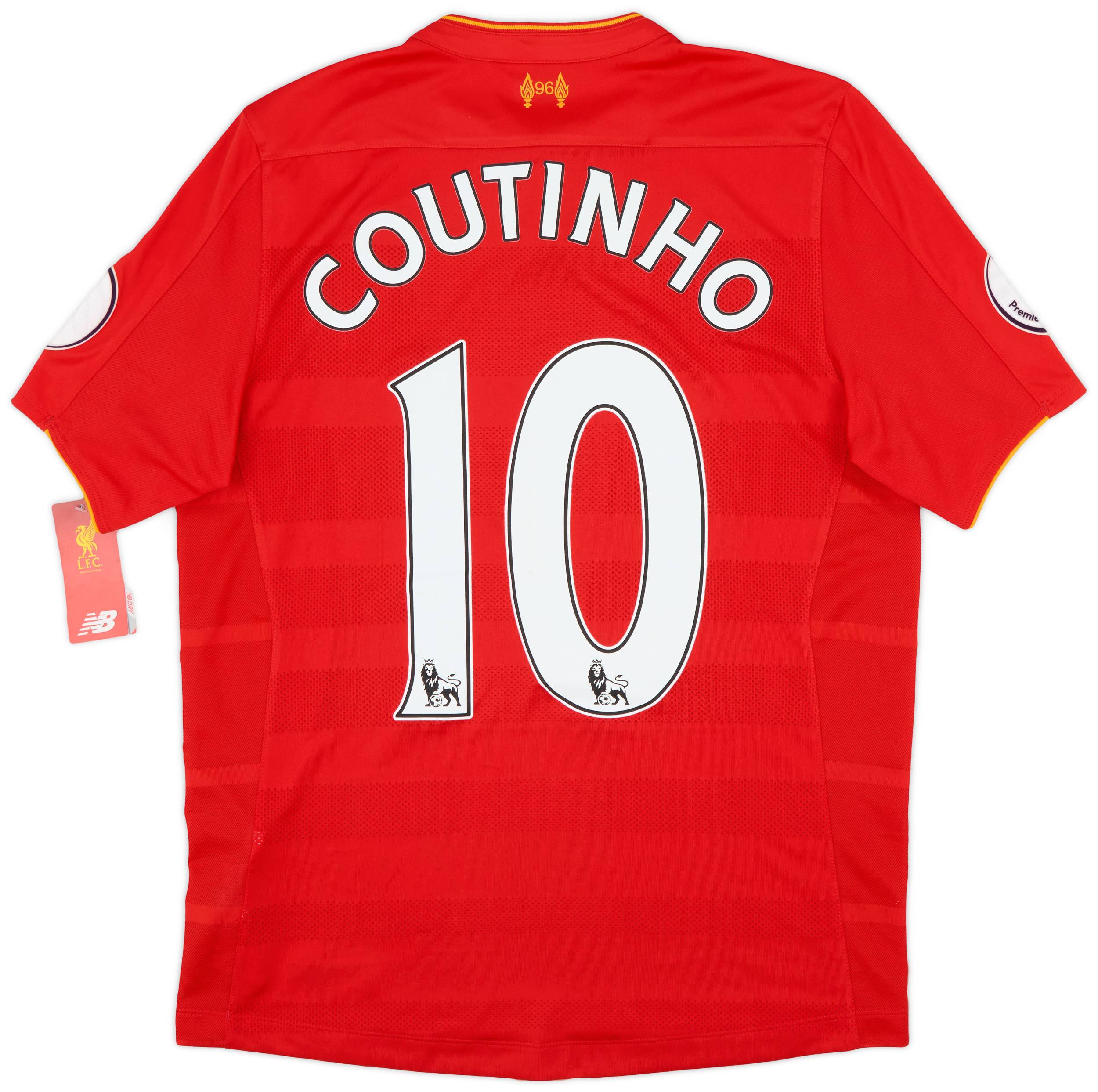2016 17 Liverpool Home Shirt Coutinho 10 S