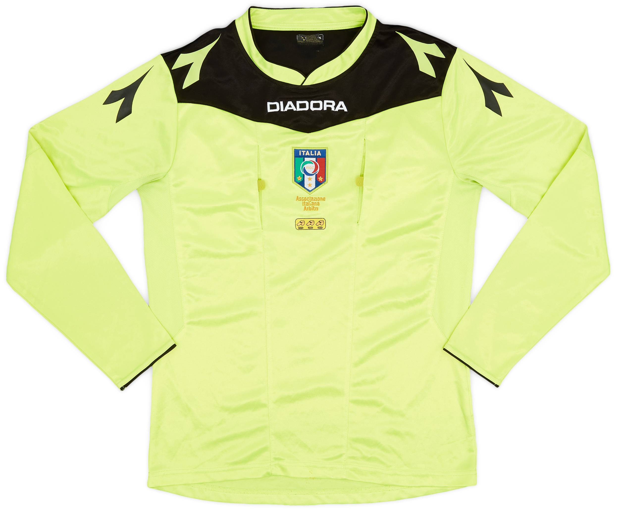 2014-15 Italy Diadora Referee L/S Shirt - 7/10 - (M)