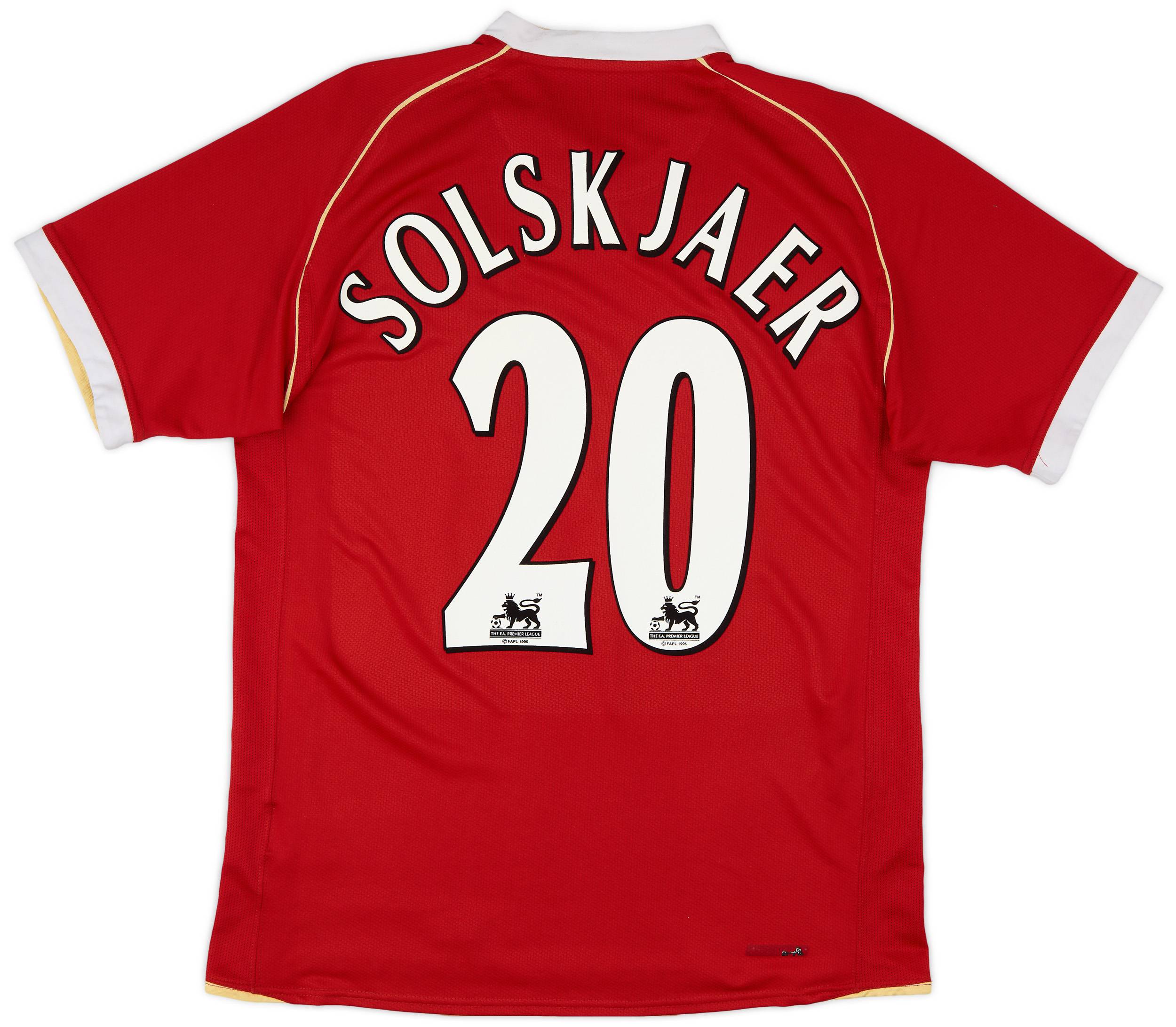 2006-07 Manchester United Home Shirt Solskjaer #20 - 5/10 - (M)