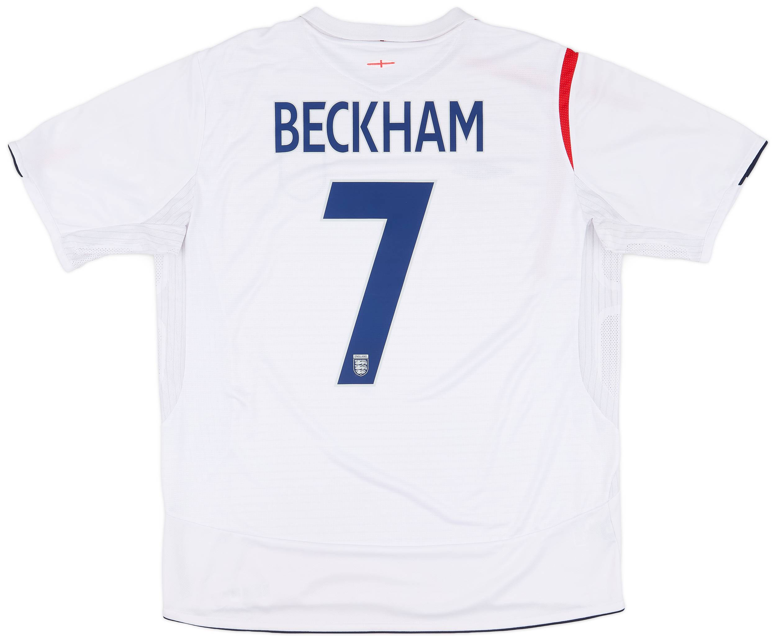 2005-07 England Home Shirt Beckham #7 - 6/10 - (L)