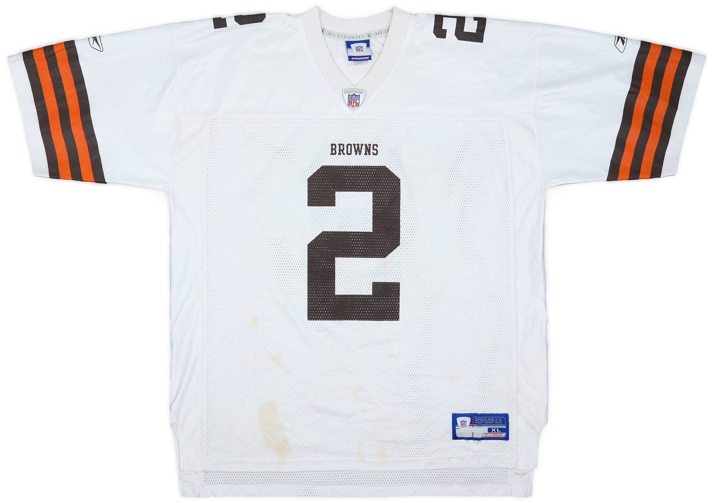 2002-03 Cleveland Browns Couch #2 Reebok On Field Away Jersey - 3/10 - (XL)