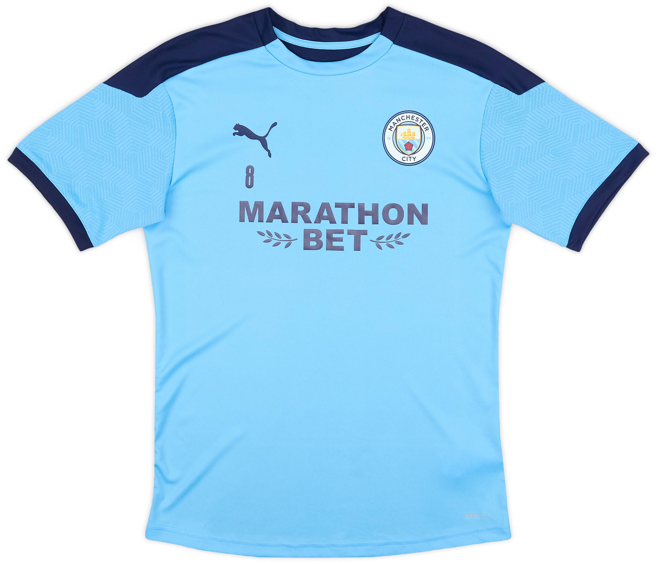 2020-21 Manchester City Player Issue Training Shirt #8 (Gundogan) - As New - (S)