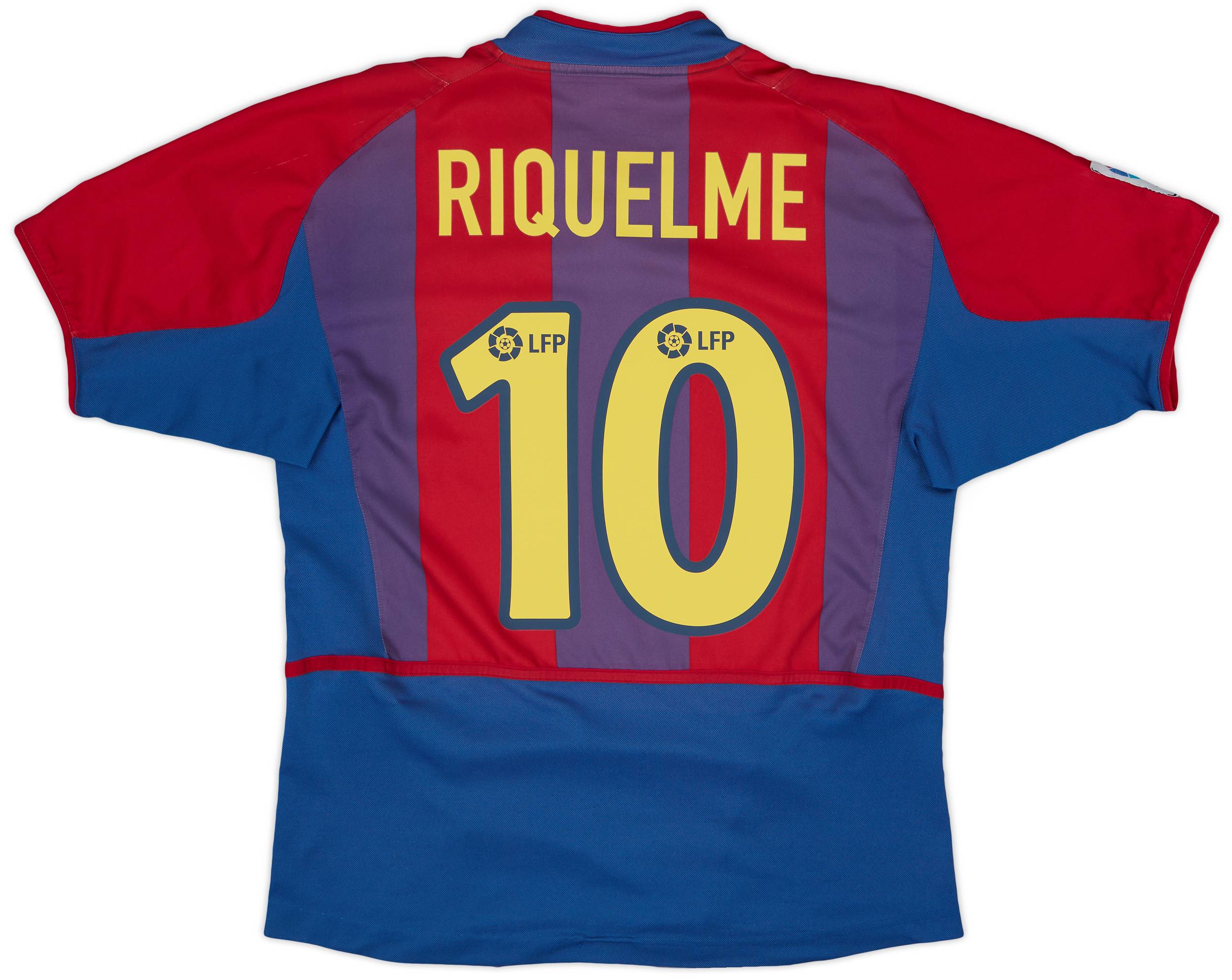 超レア　FC Barcelona シャツ 2002-03 Barcelona Home Shirt Riquelme #10 - 5/10 - (S)