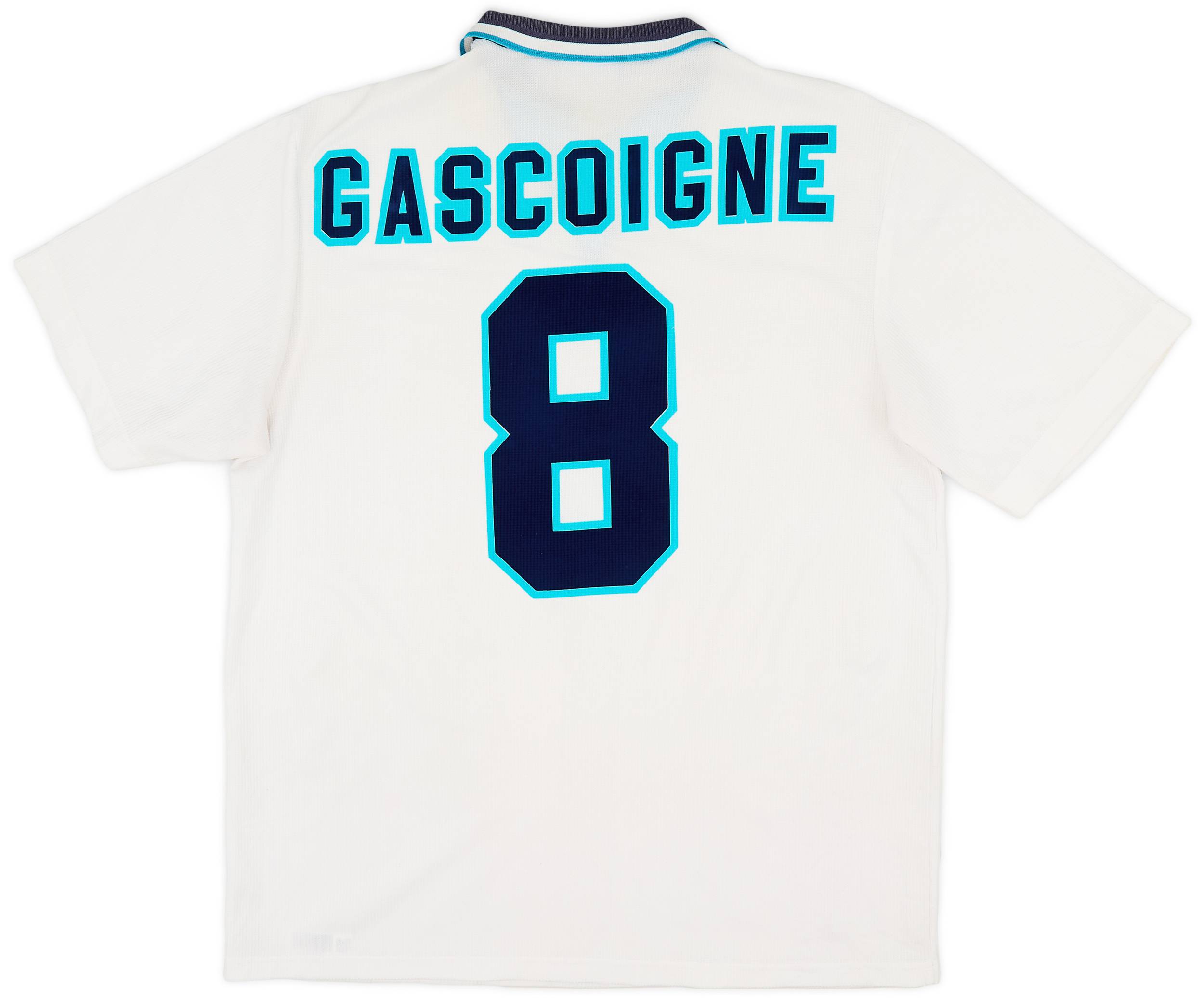 1995-97 England Home Shirt Gascoigne #8 - 7/10 - (XL)