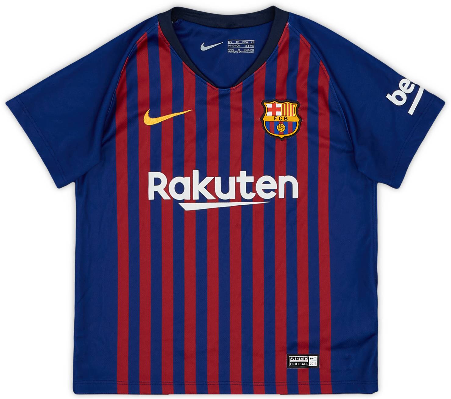 2018-19 Barcelona Home Shirt - 9/10 - (3-4 Years)