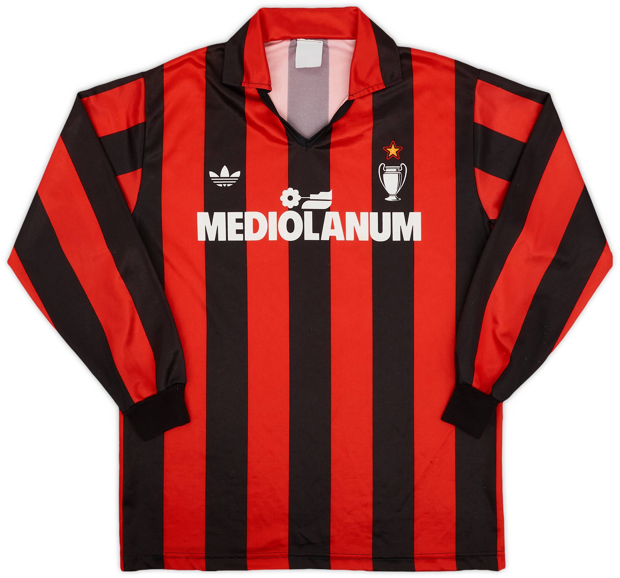 1990-91 AC Milan Basic Home L/S Shirt - 6/10 - (M)