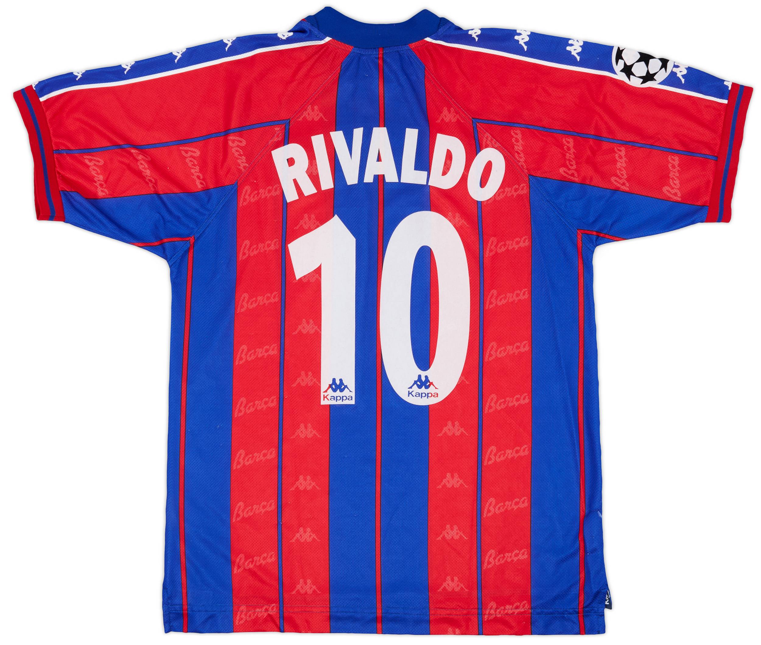 【希少】F.C バルセロナ　RIVALDO No.10 半袖　ヴィンテージ Barcelona Barca #10 Rivaldo RARE Football Shirt Jersey Home