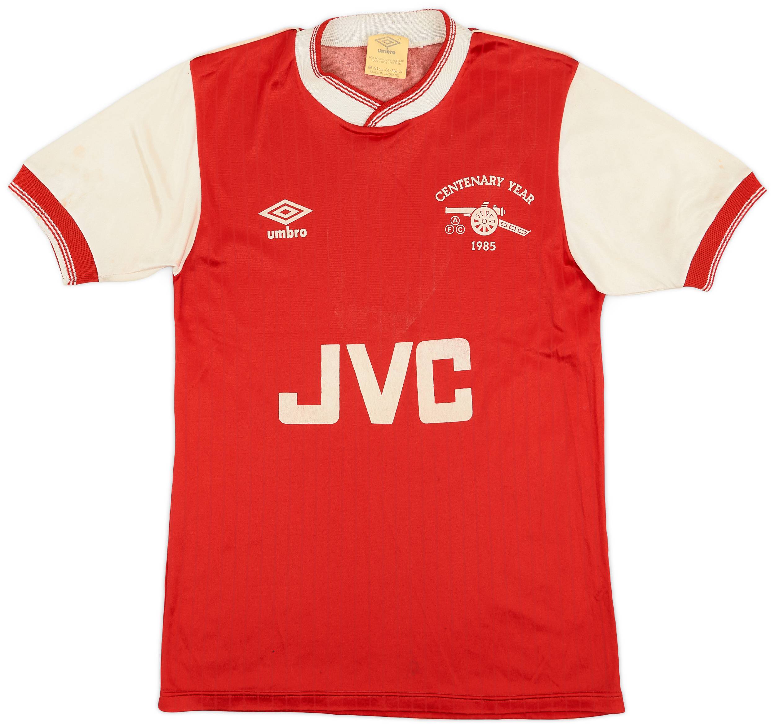 1985 86 Arsenal Home Shirt 7 10 S