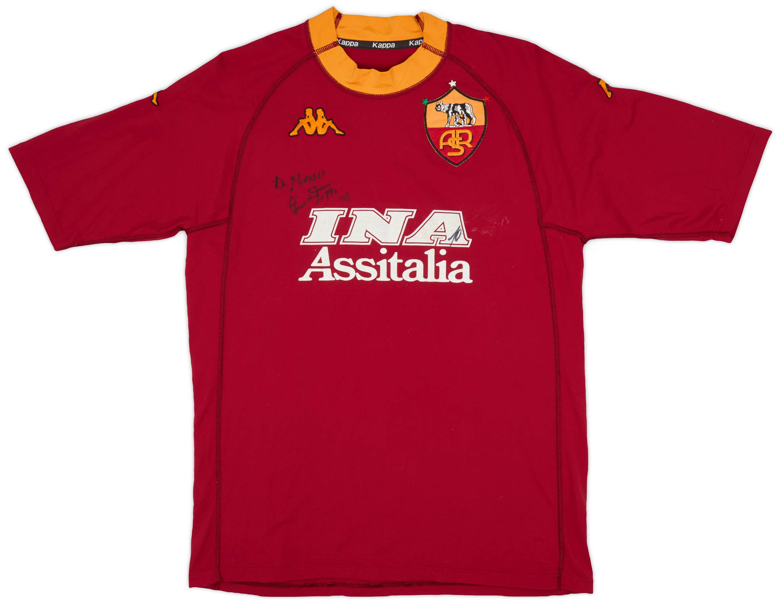 2000-01 Roma 'Signed' Home Shirt - 6/10 - (L)