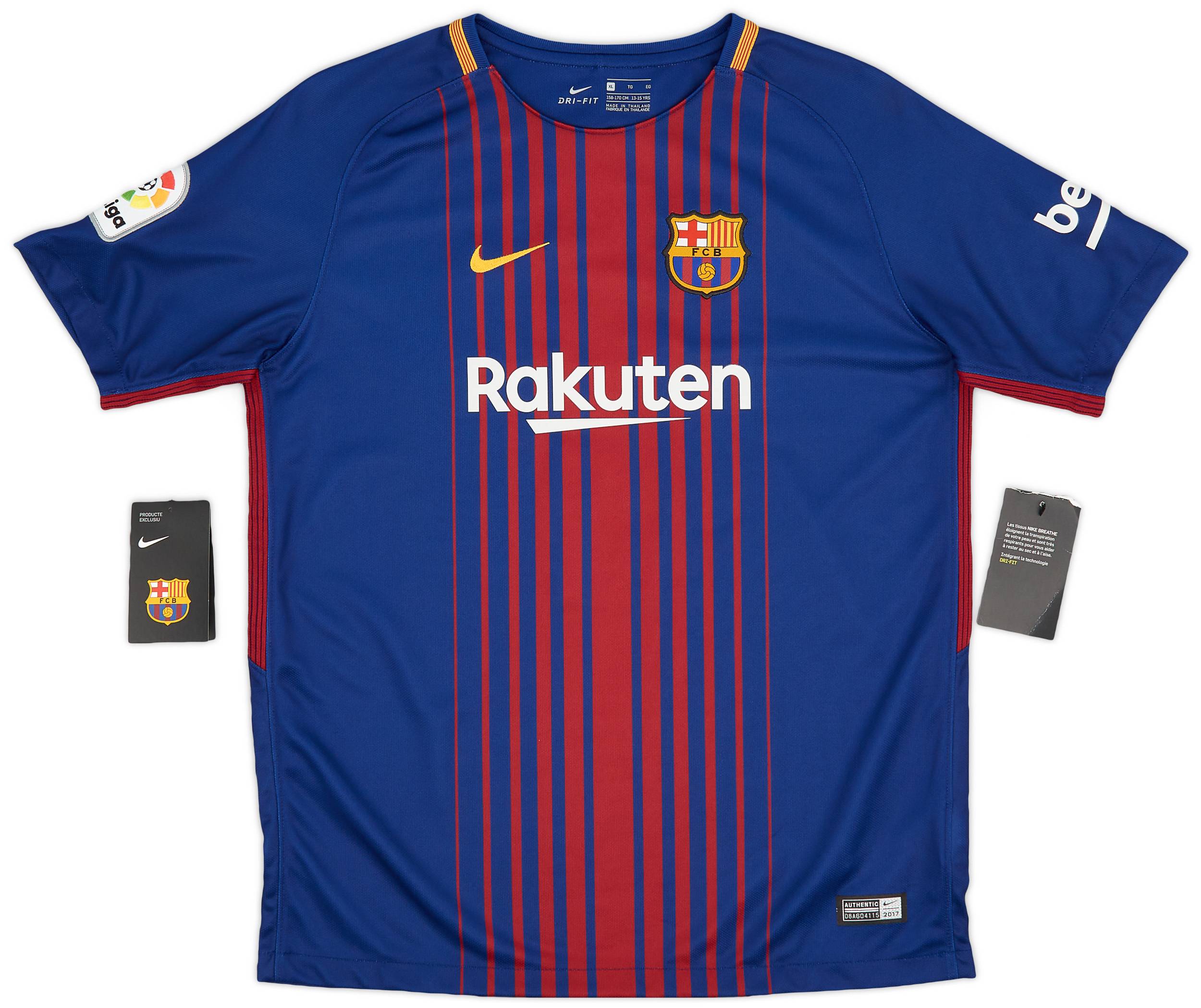 2017-18 Barcelona Home Shirt Sergio #5 (XL.Kids)