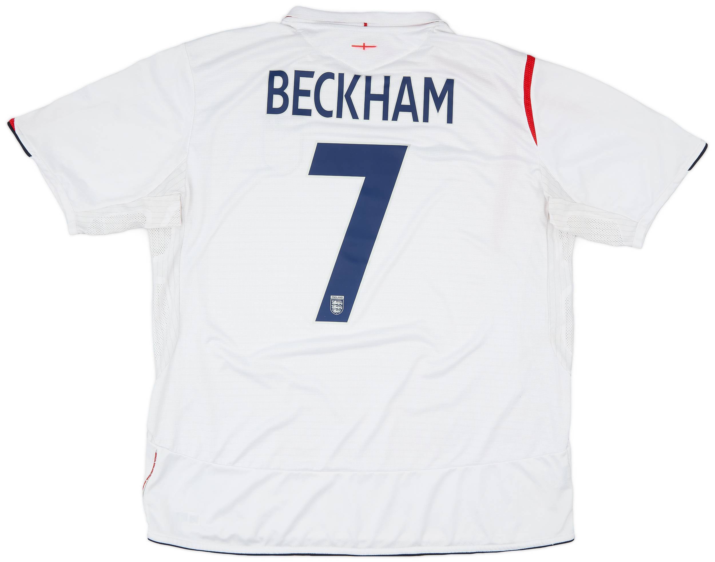 2005-07 England Home Shirt Beckham #7 - 7/10 - (XXL)