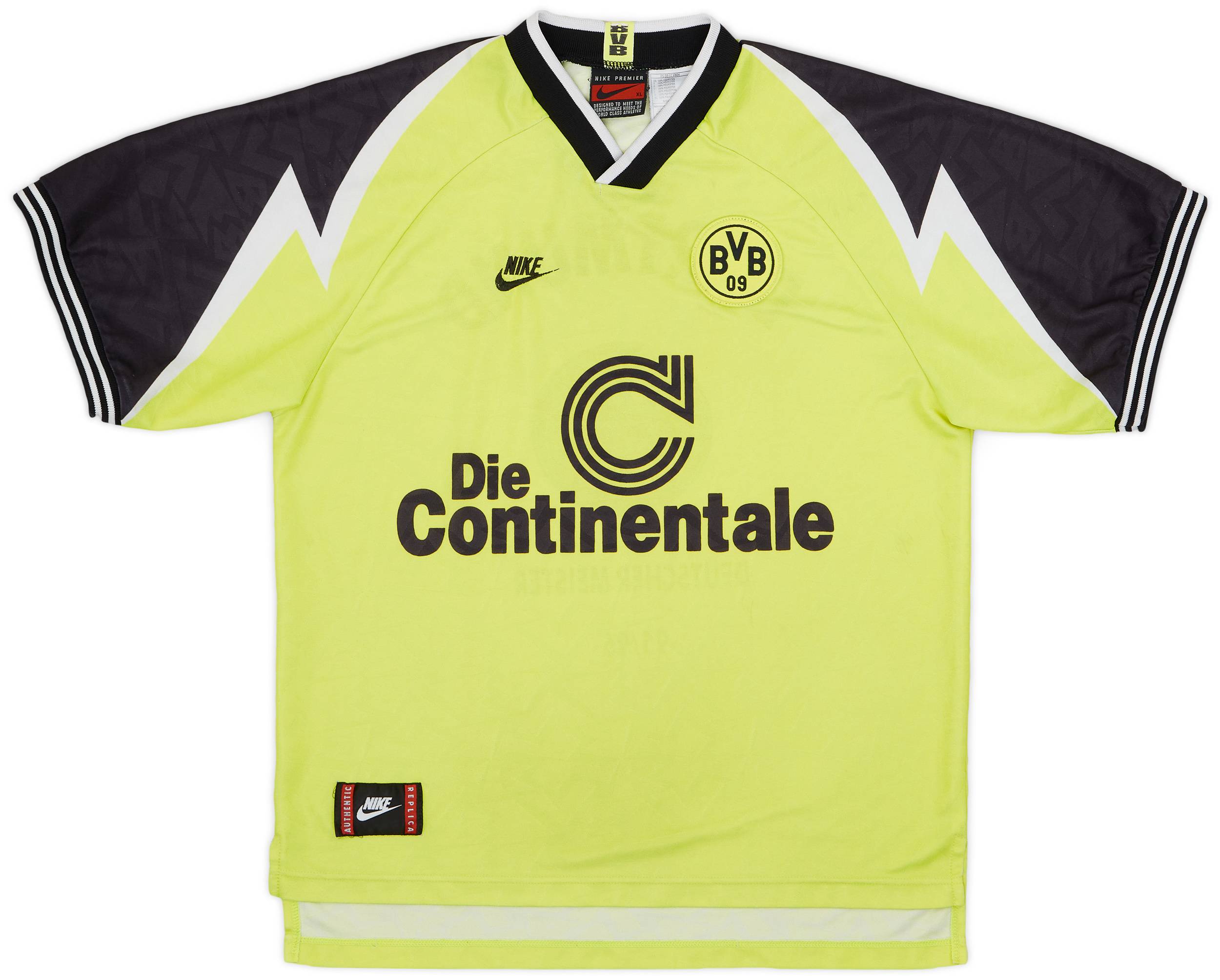1995-96 Borussia Dortmund 'Deutscher Meister' Home Shirt - 6/10 - (XL)