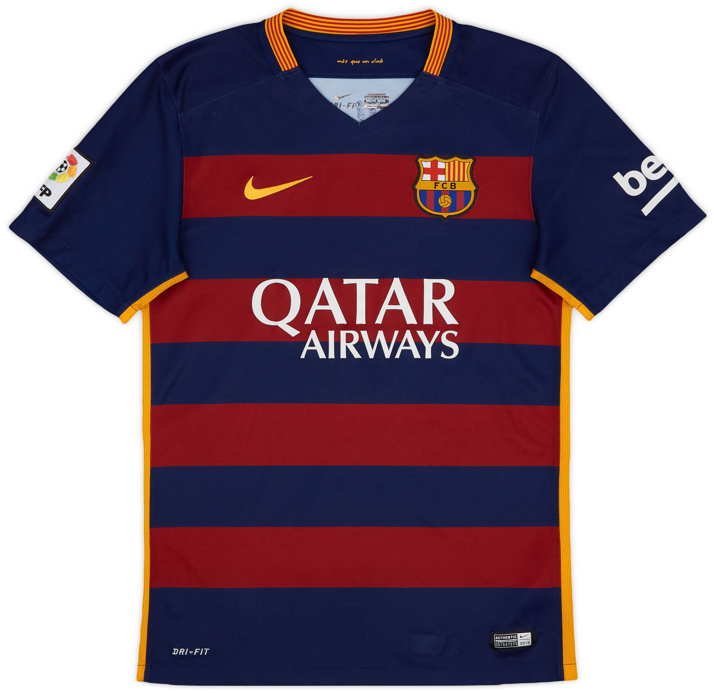 極美品 NIKE BARCELONA 15-16 #8 INIESTA 2015-16 Barcelona Home Shirt A. Iniesta #8 - 5/10 - (S)