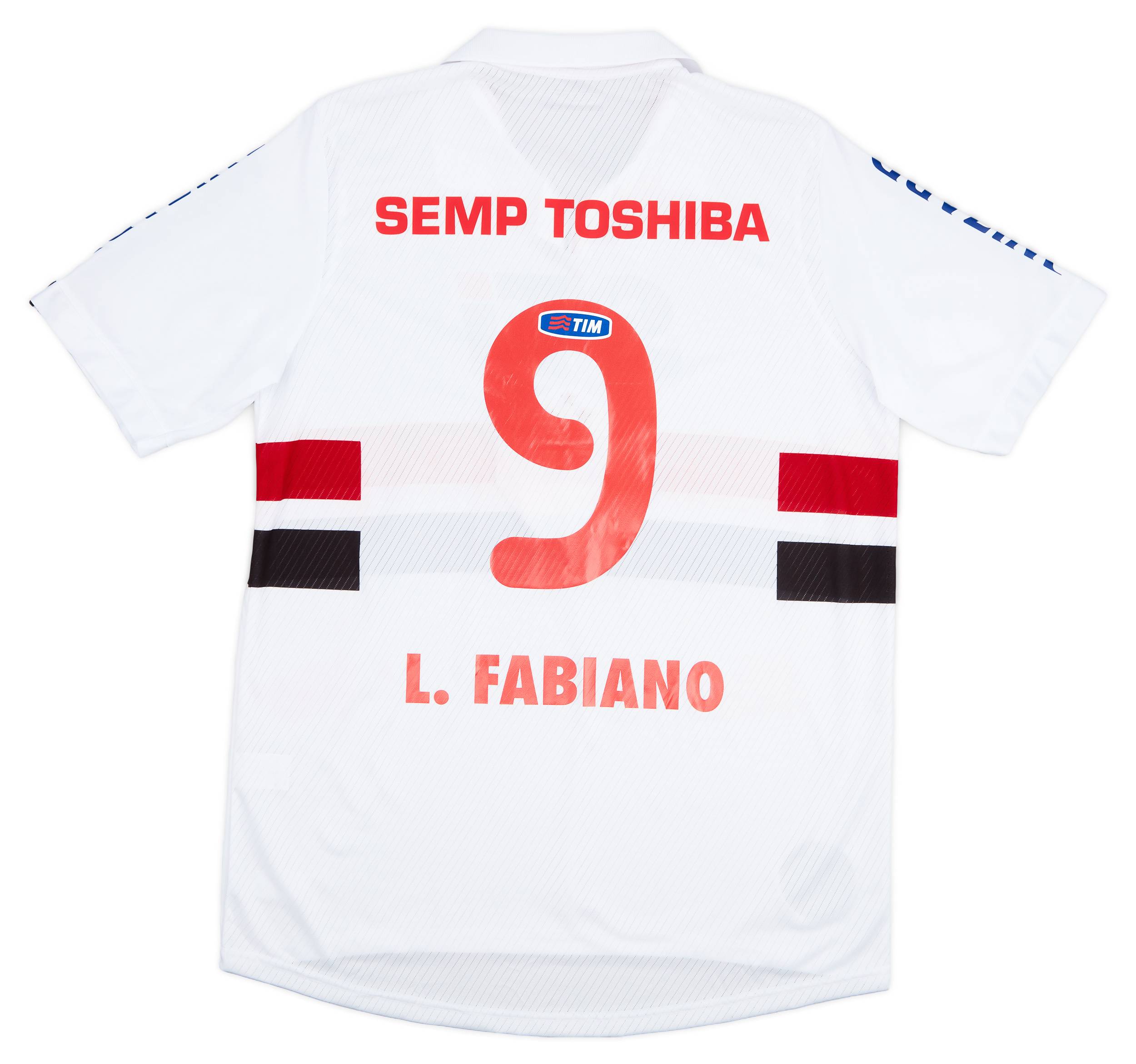2013 Sao Paulo Home Shirt L.Fabiano #9 - Very Good 7/10 - (L)