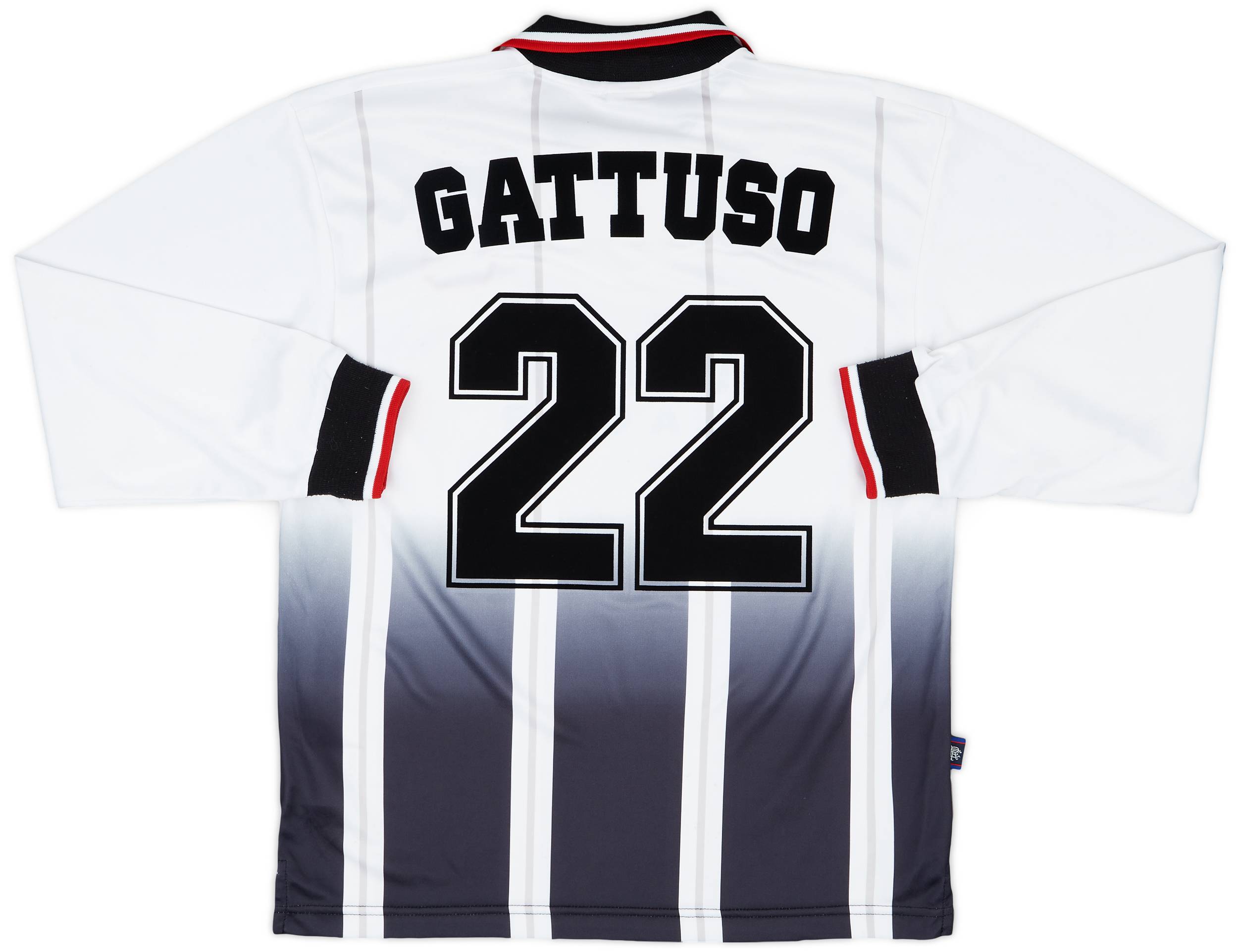 1997-99 Rangers Player Issue Away L/S Shirt Gattuso #22 - 9/10 - (S)
