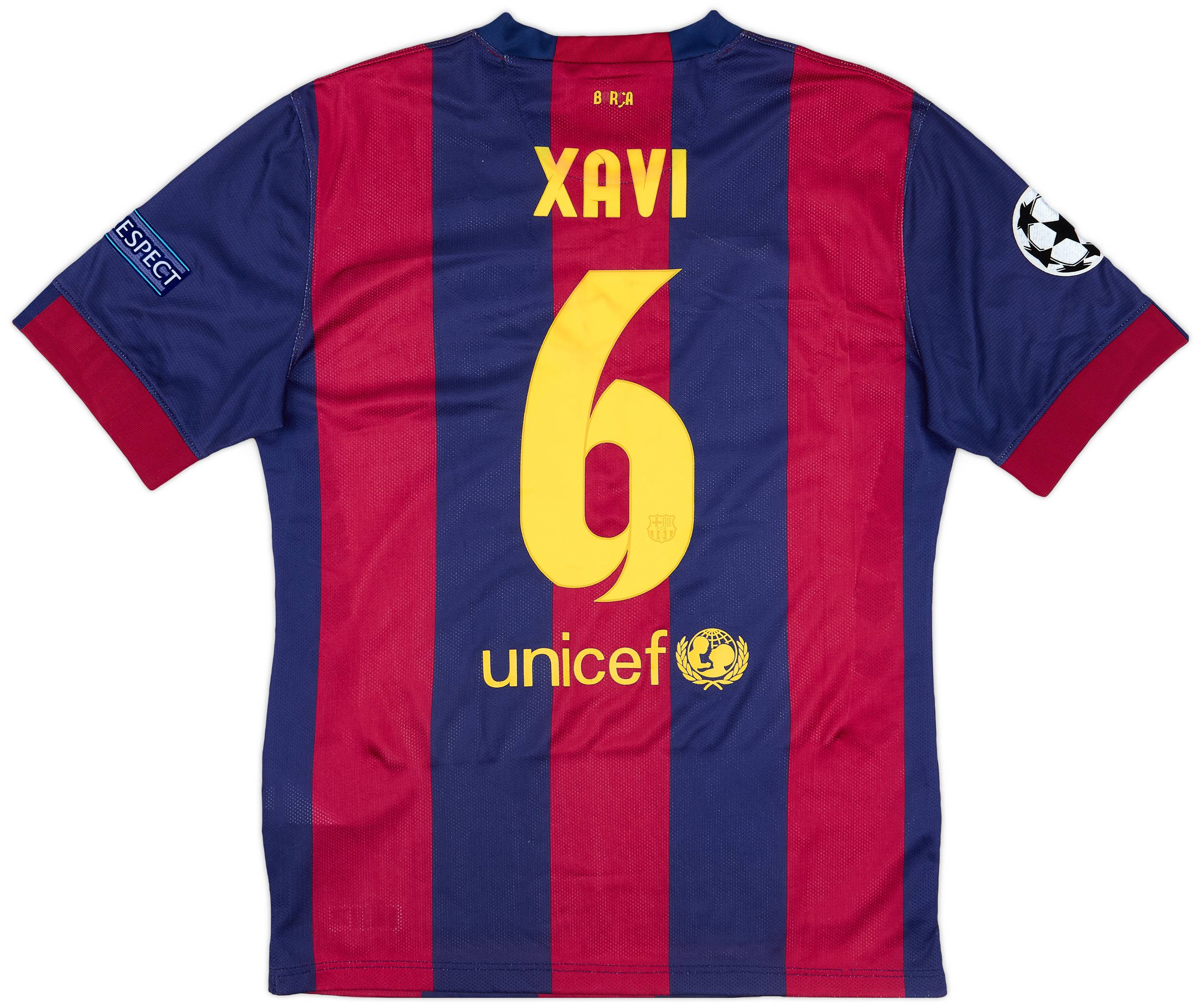 2014-15 Barcelona Authentic Home Shirt Xavi #6 - 8/10 - (L)