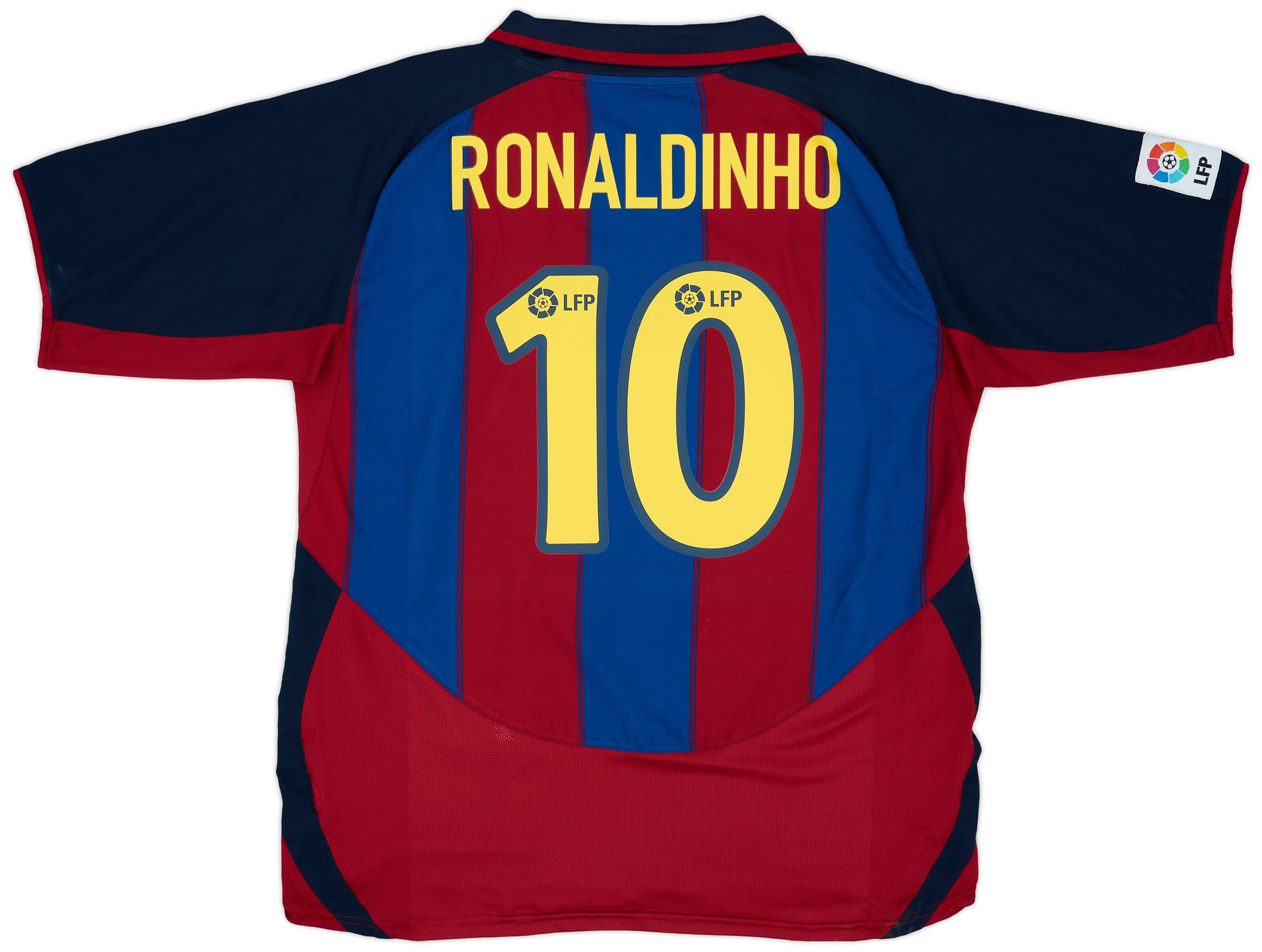 2003-04 Barcelona Home Shirt Ronaldinho #10 - 9/10 - (XL)