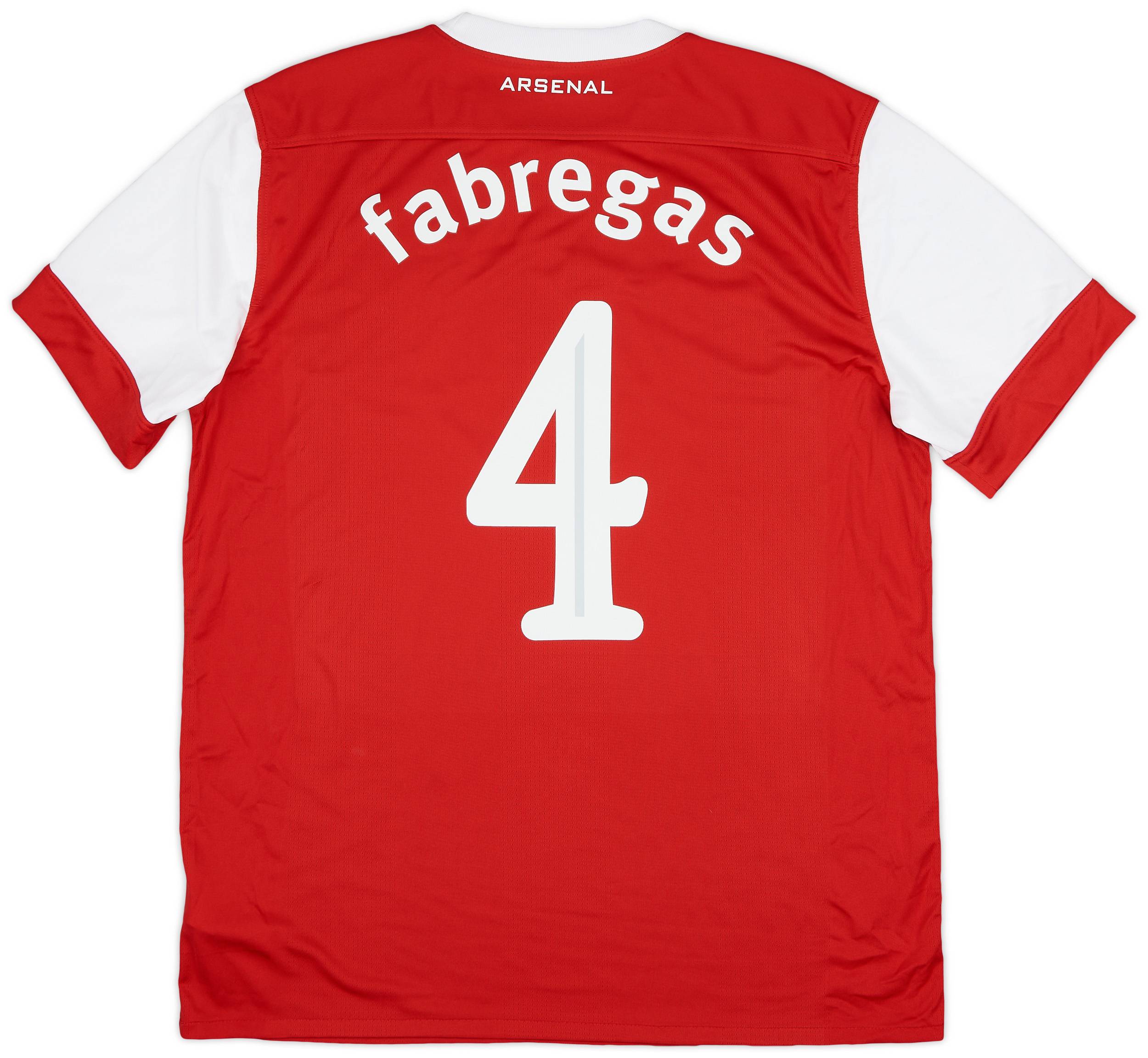 2010-11 Arsenal Home Shirt Fabregas #4 - 8/10 - (L)