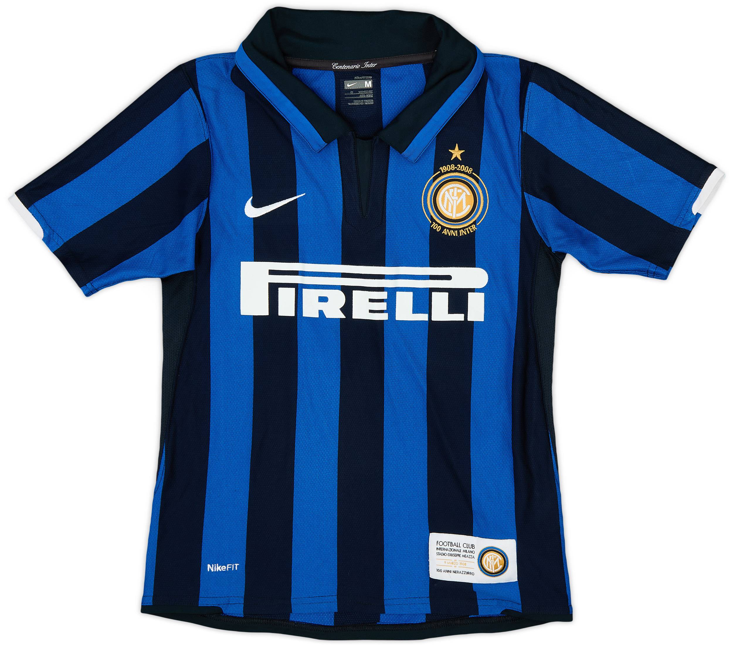 2007-08 Inter Milan Centenary Home Shirt - 8/10 - (M.Boys)