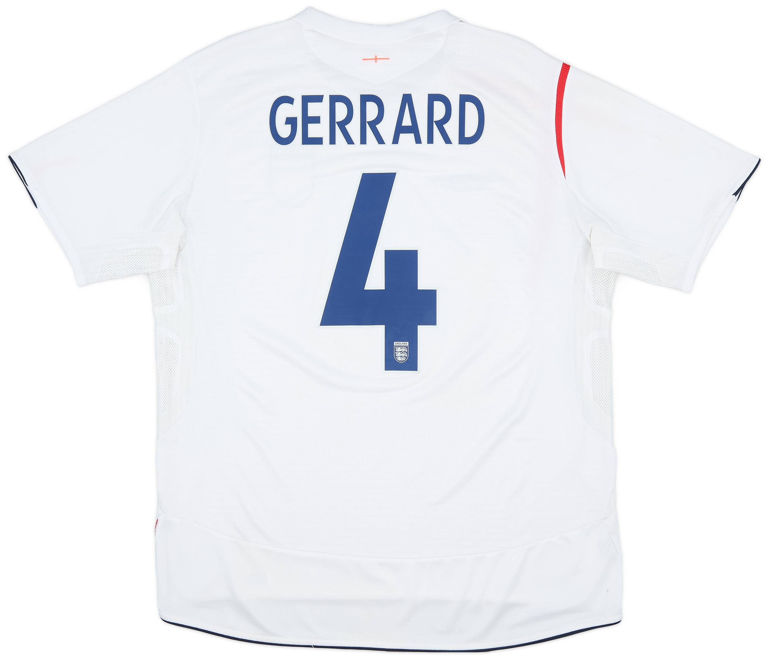 2005-07 England Home Shirt Gerrard #4 - 7/10 - (L)