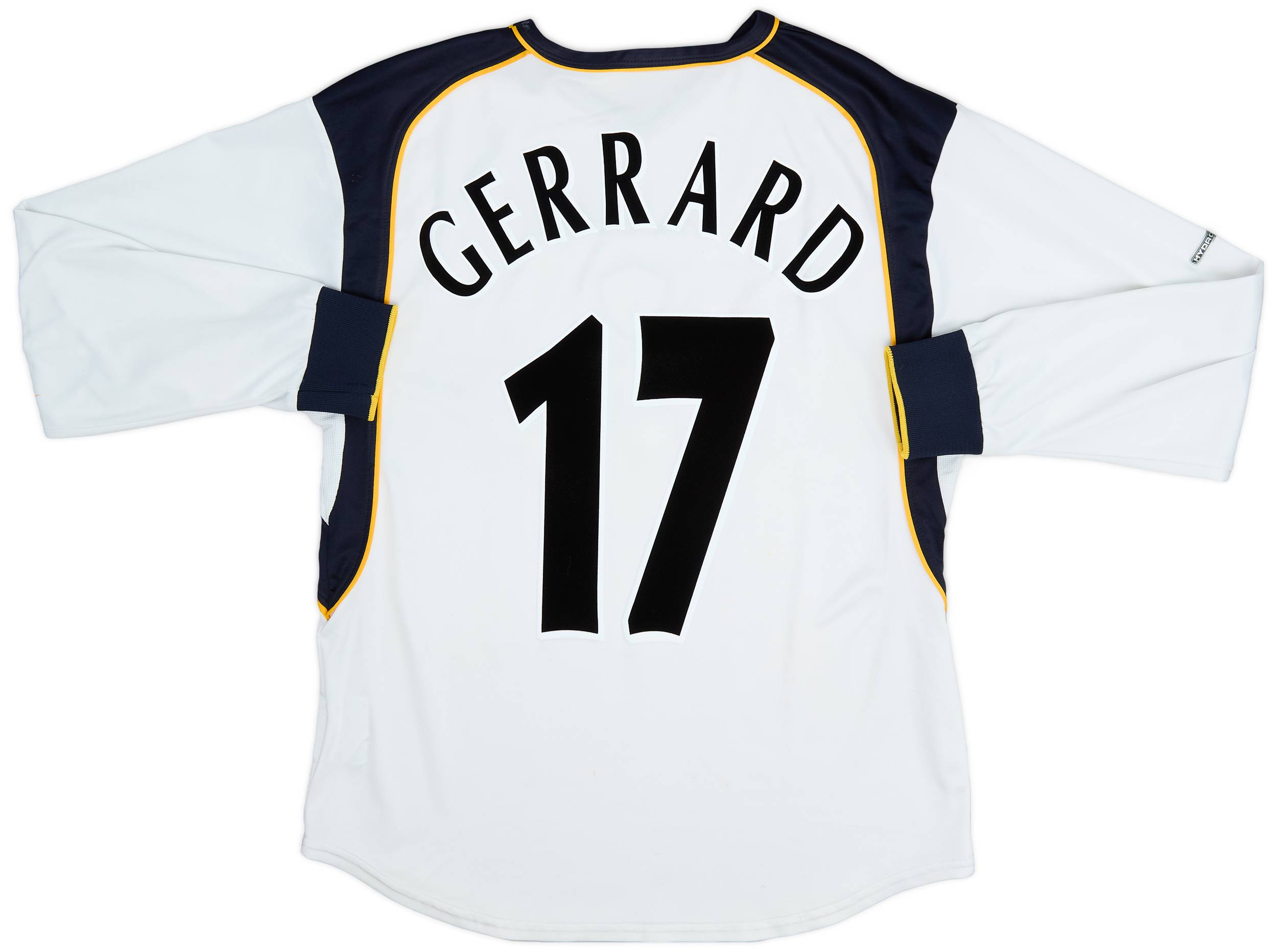 2001-03 Liverpool Away L/S Shirt Gerrard #17 - 6/10 - (M)