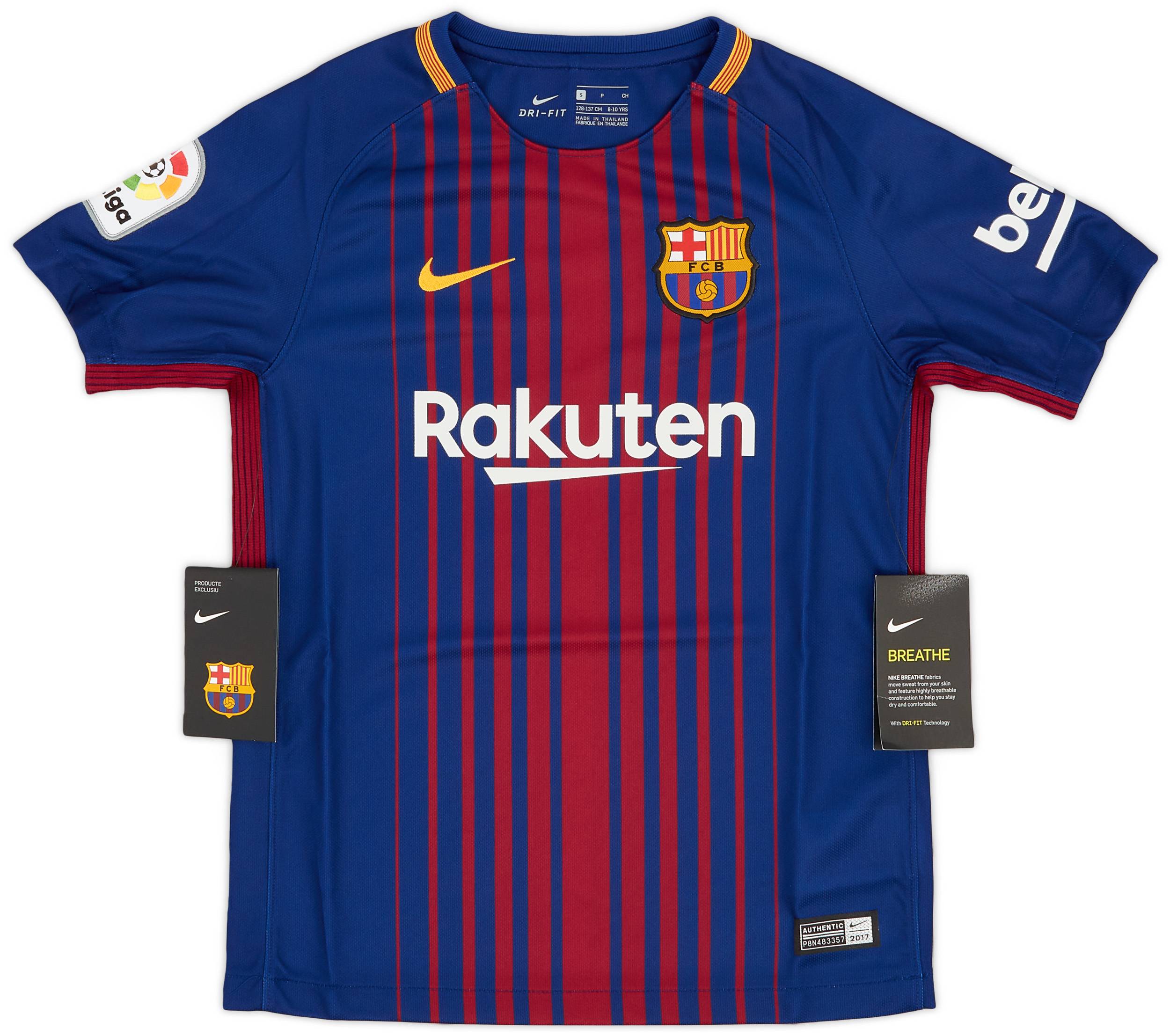 2017 18 Barcelona Home Shirt S.Boys